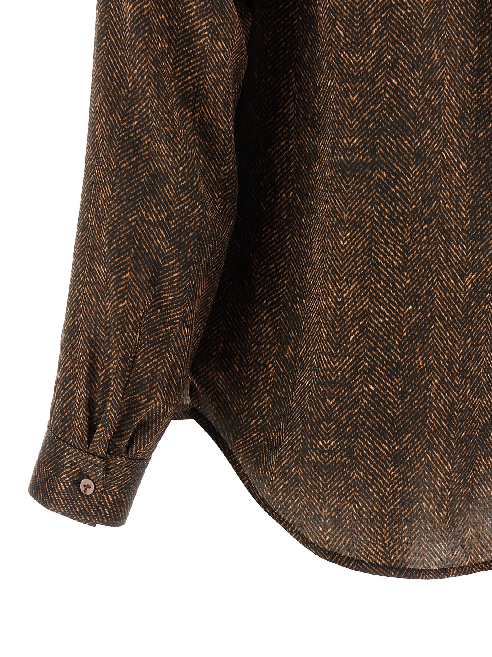 L'agence Tyler Shirt In Brown