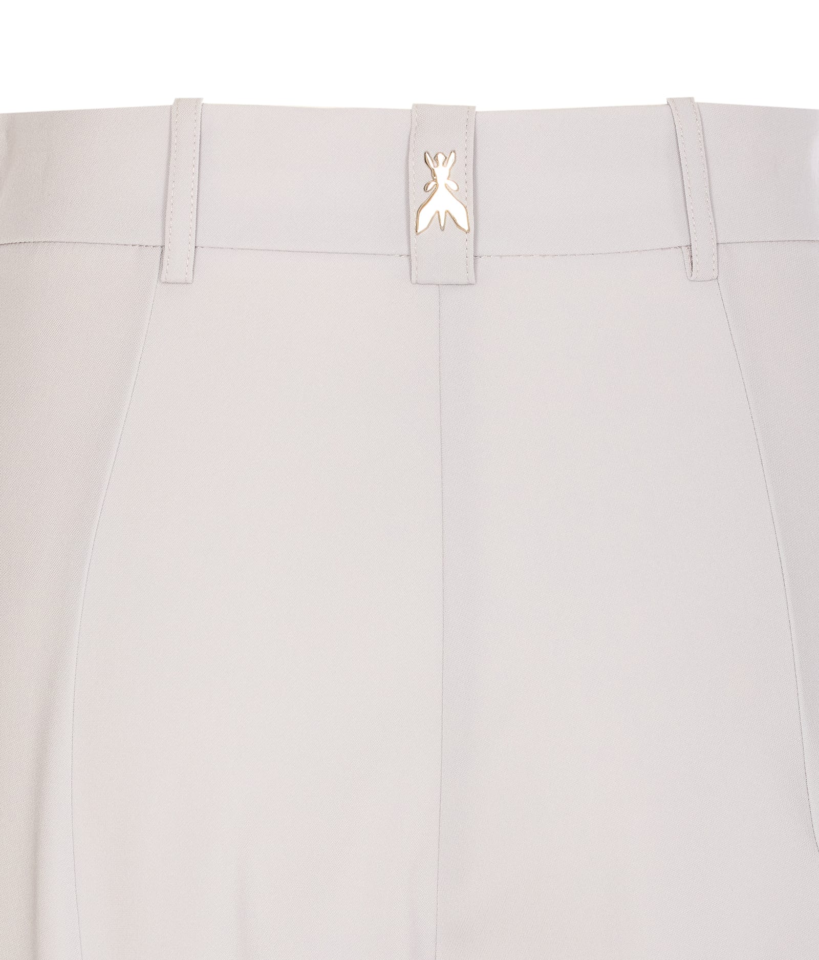 Patrizia Pepe Logo-plaque Trousers In White
