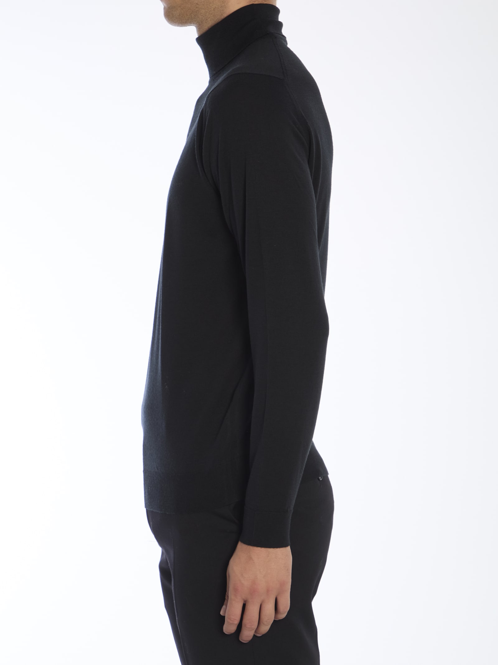 Shop John Smedley Cherwell Pullover In Black