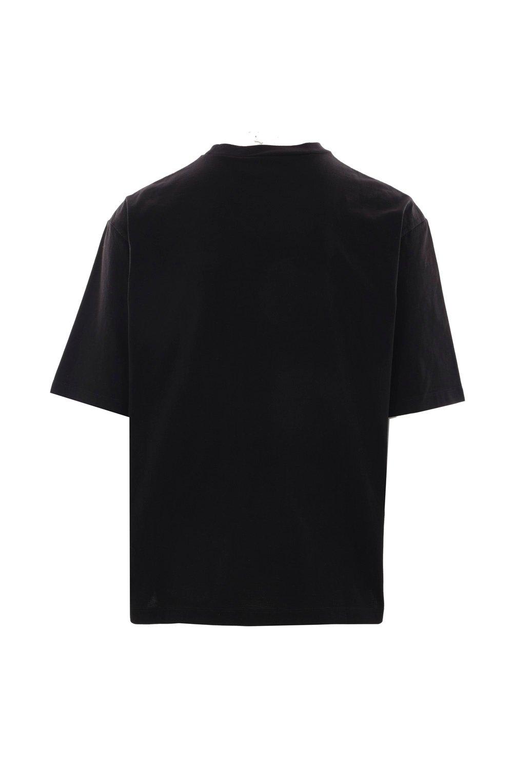 Dsquared2 Black Loose-fit Cotton Jersey T-shirt With Logo Pocket In Black