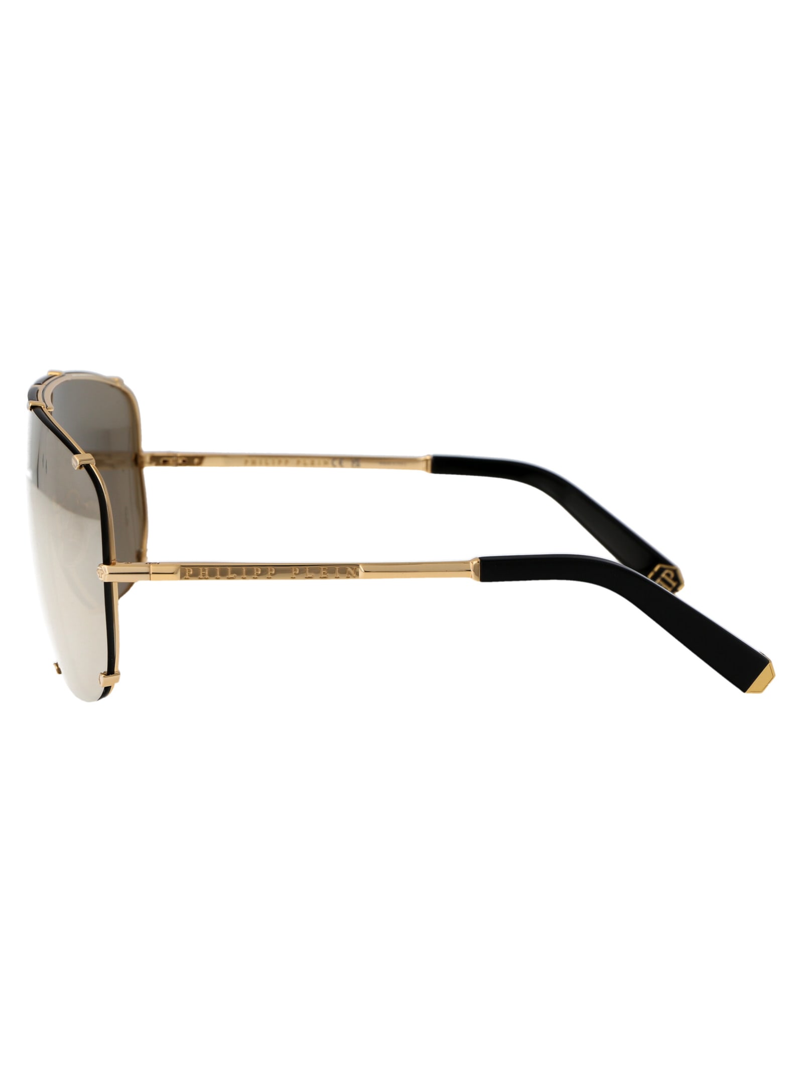 Shop Philipp Plein Spp075m Sunglasses In 400g Gold