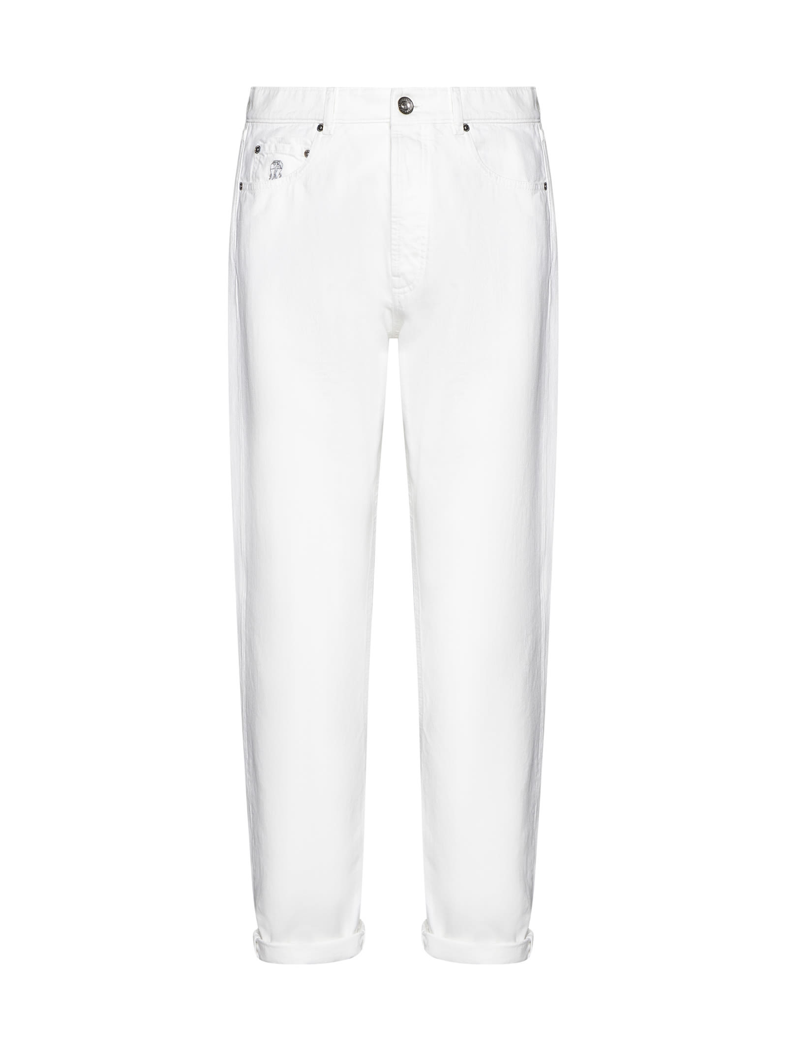 Shop Brunello Cucinelli Jeans In White