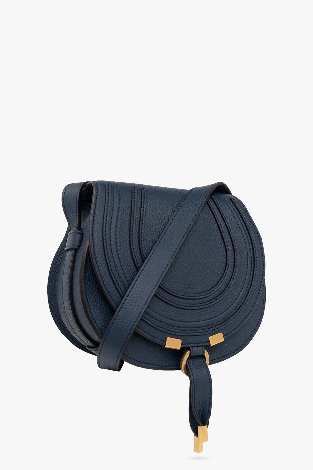 Shop Chloé Marcie Small Shoulder Bag In Blue