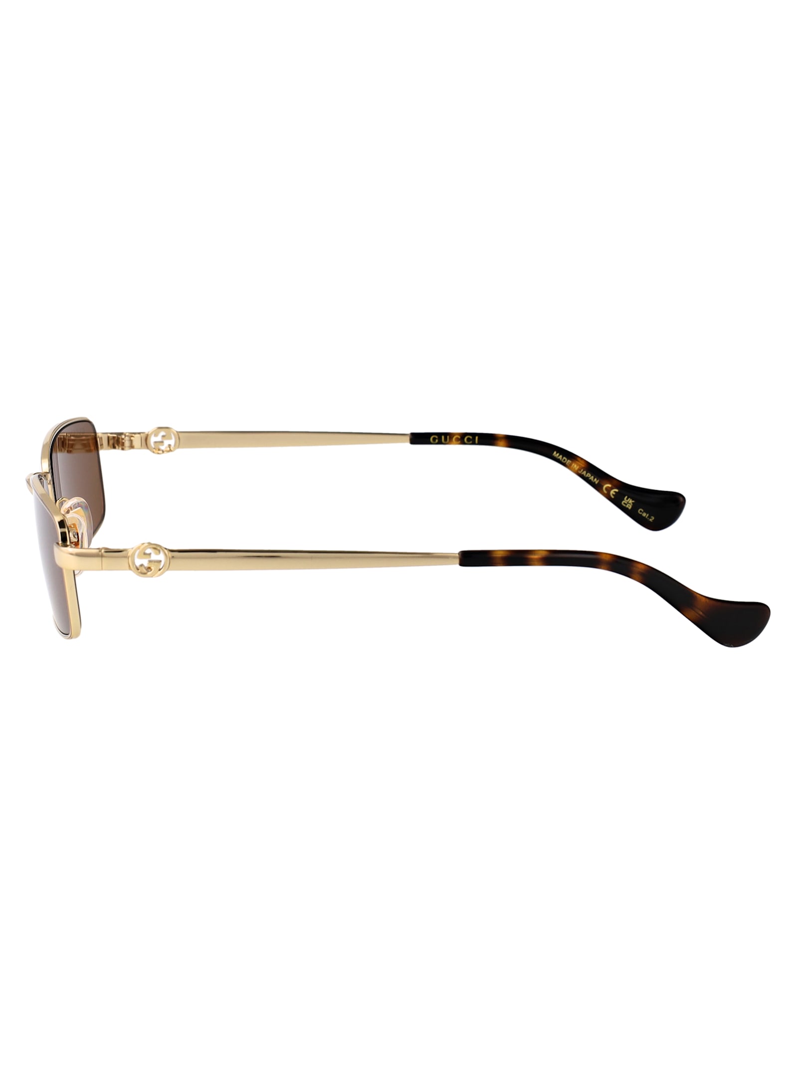 Gucci Sunglasses Woman Gold In Gold