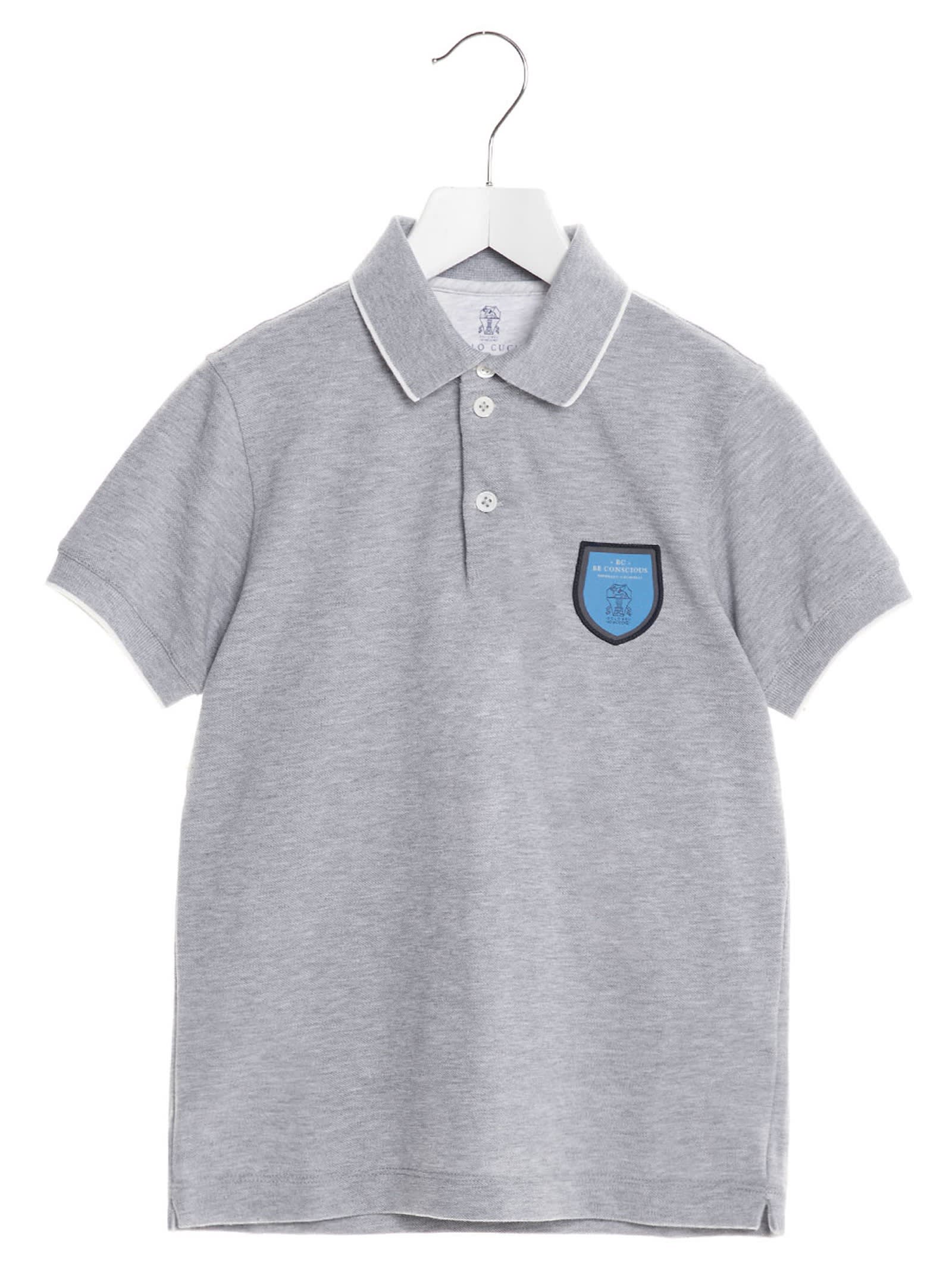 Brunello Cucinelli Logo Patch Cotton Polo Shirt
