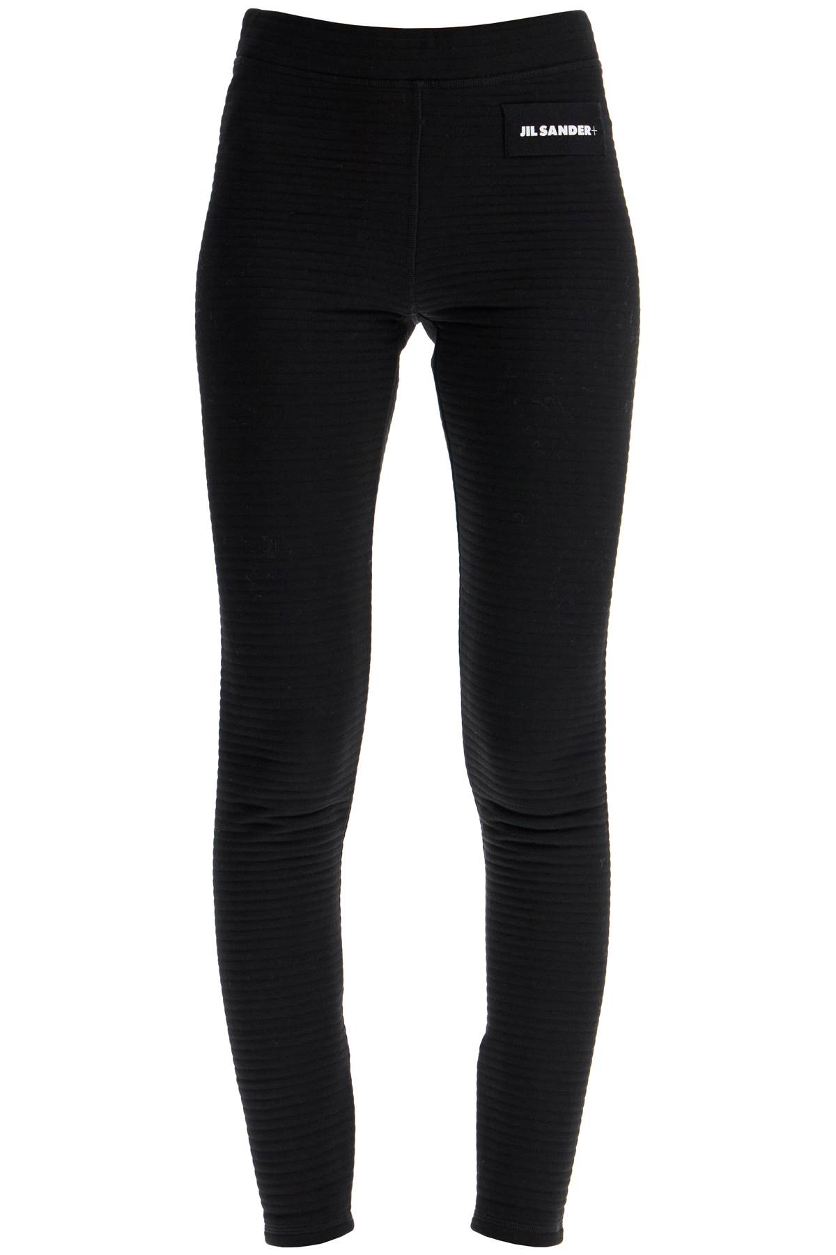 Shop Jil Sander Jersey Knit Leggings With In Black (black)