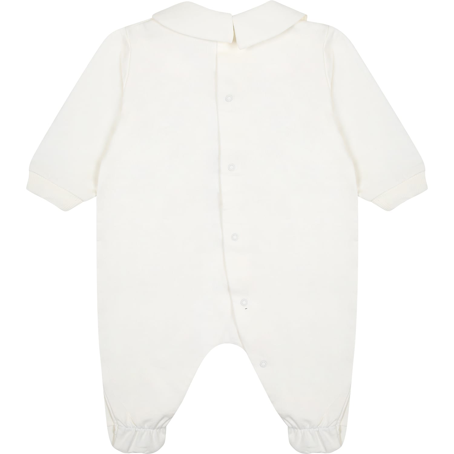 Shop Moschino White Babygrow For Baby Kids With Teddy Bear