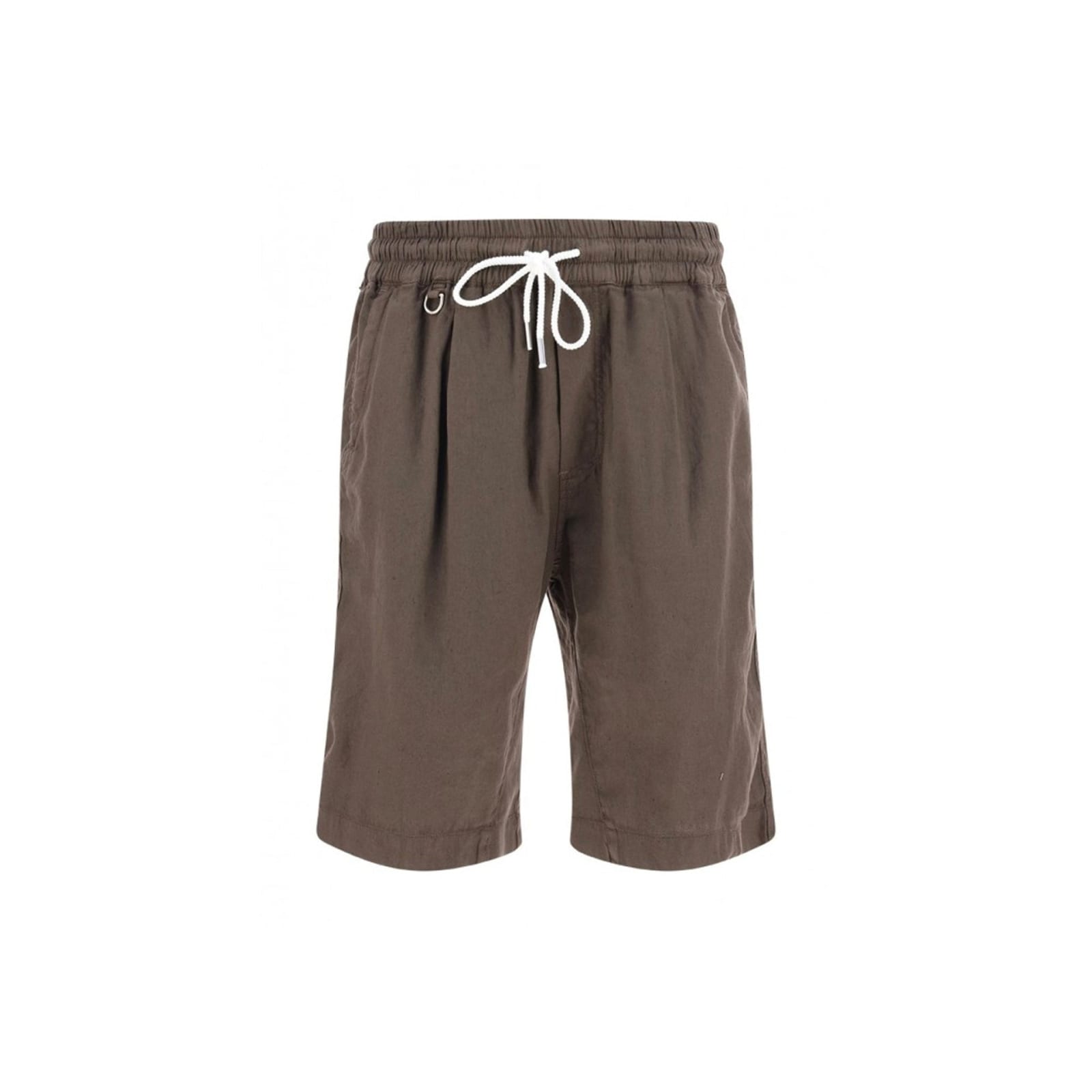Shop Paolo Pecora Linen Shorts In Brown