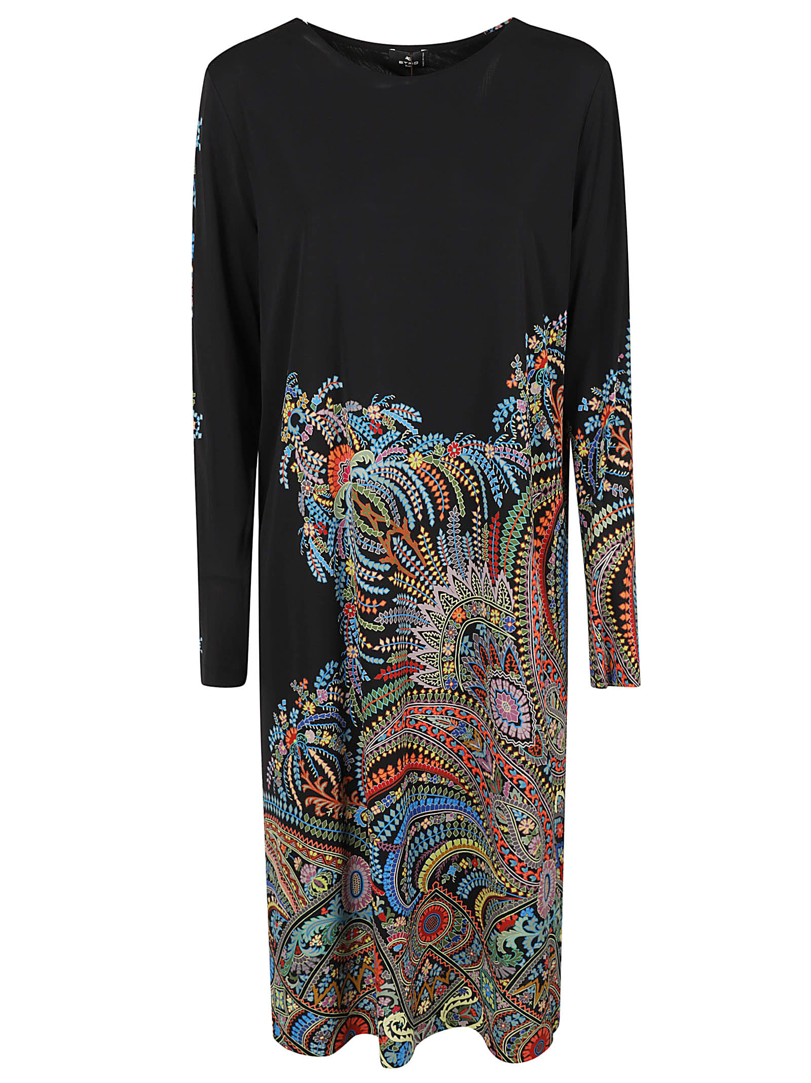 Etro Long-sleeved Paisley Print Dress