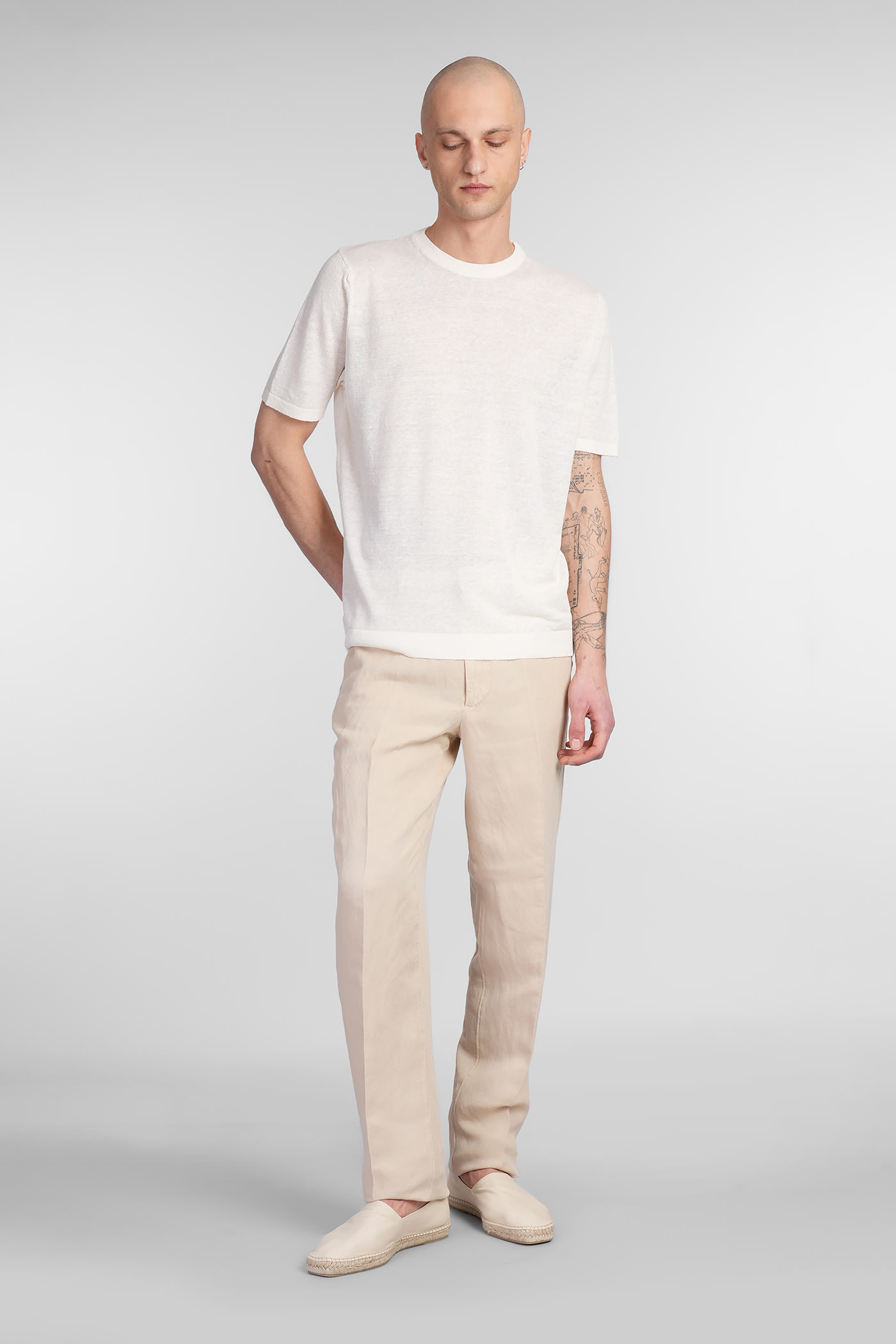 Santaniello Flip Ffevo Pants In Beige Cly In Beige