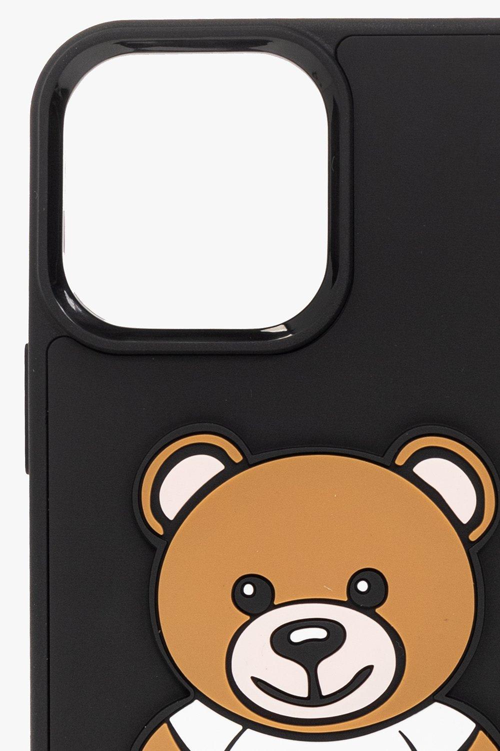 Shop Moschino Teddy Bear Iphone 13 Pro Max Case In Nero