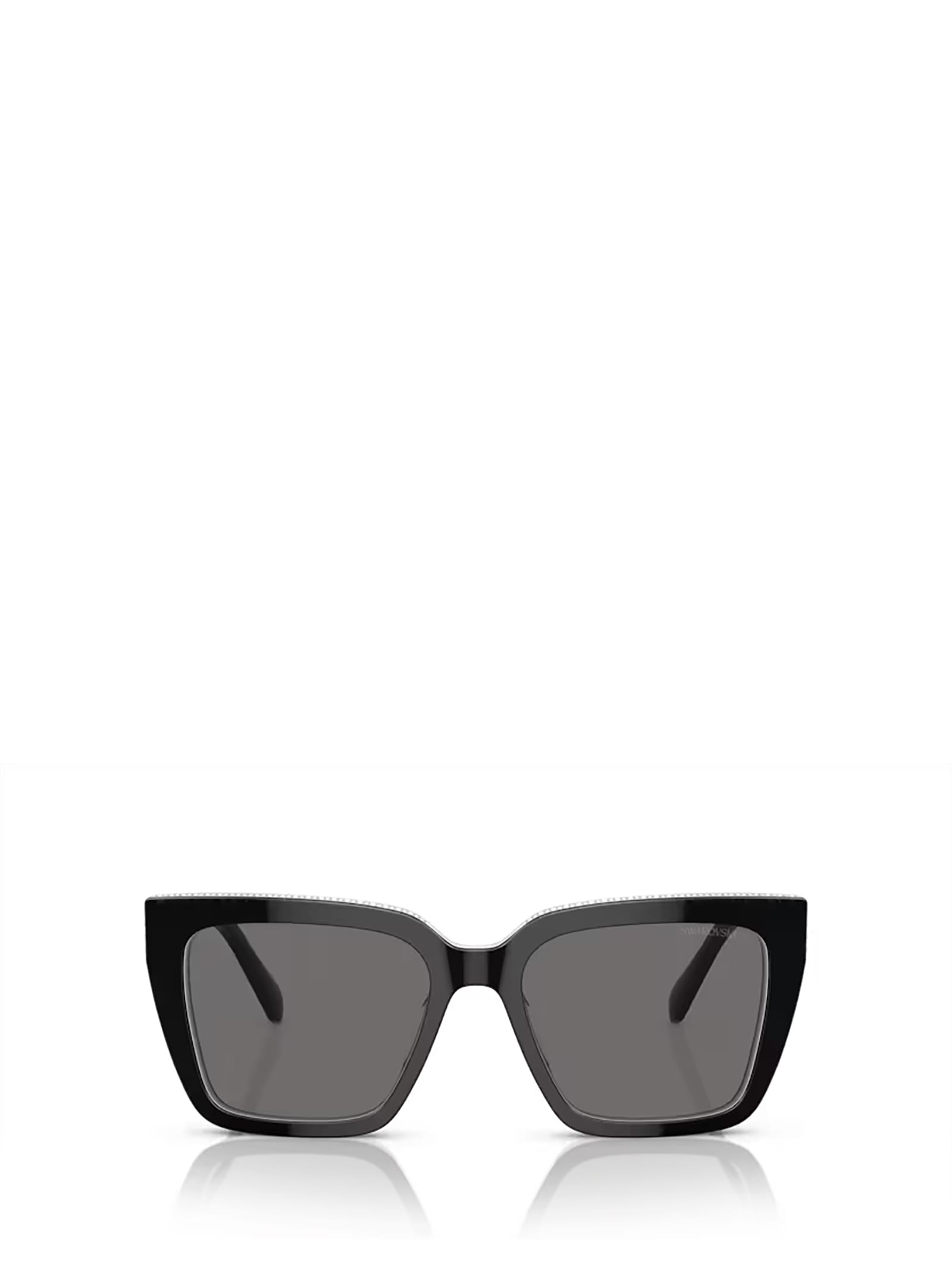 Shop Swarovski Sk6013 Black Sunglasses