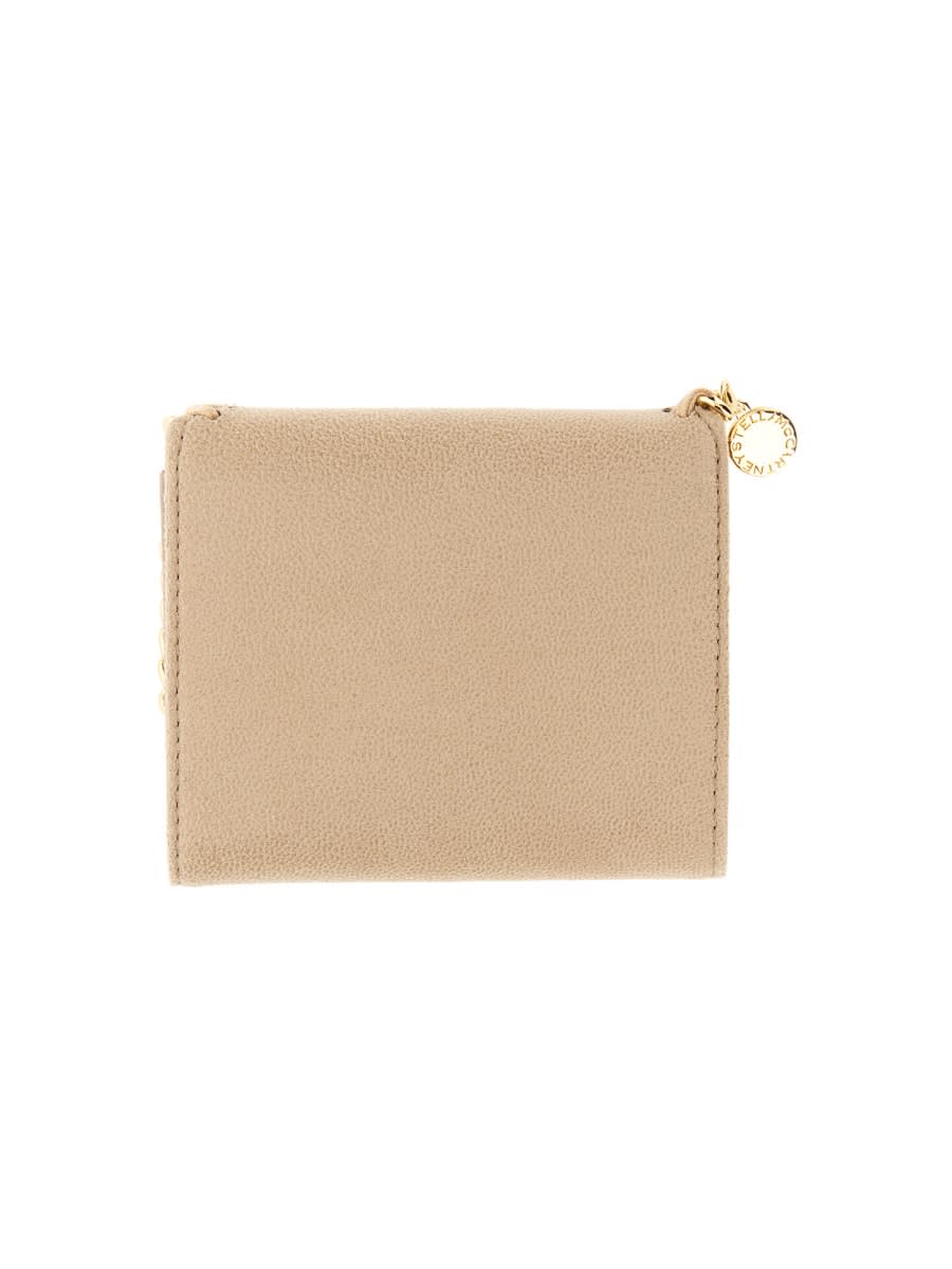 Shop Stella Mccartney Falabella Small Wallet In Beige