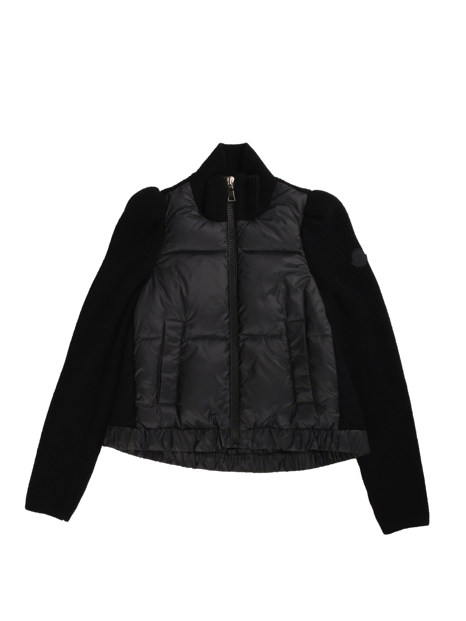 Moncler Cardigan With Knit And Down Jackets
