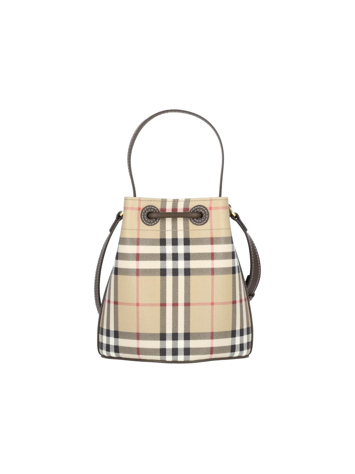 Shop Burberry Check Mini Bag In Vntg Chk/military