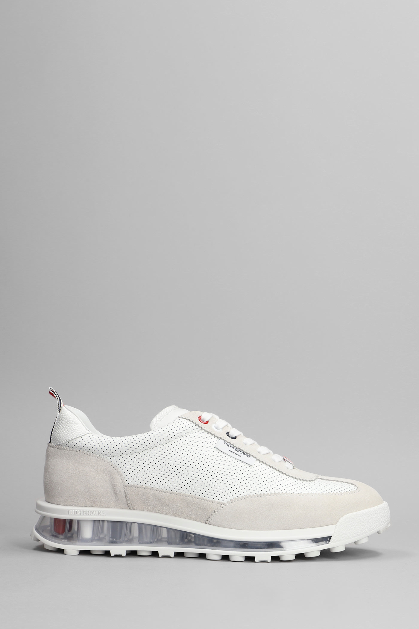 THOM BROWNE SNEAKERS IN WHITE LEATHER