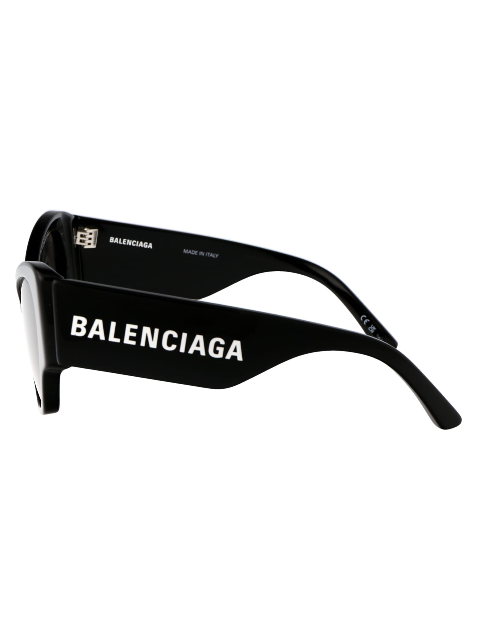 Shop Balenciaga Bb0259s Sunglasses In 001 Black Black Grey