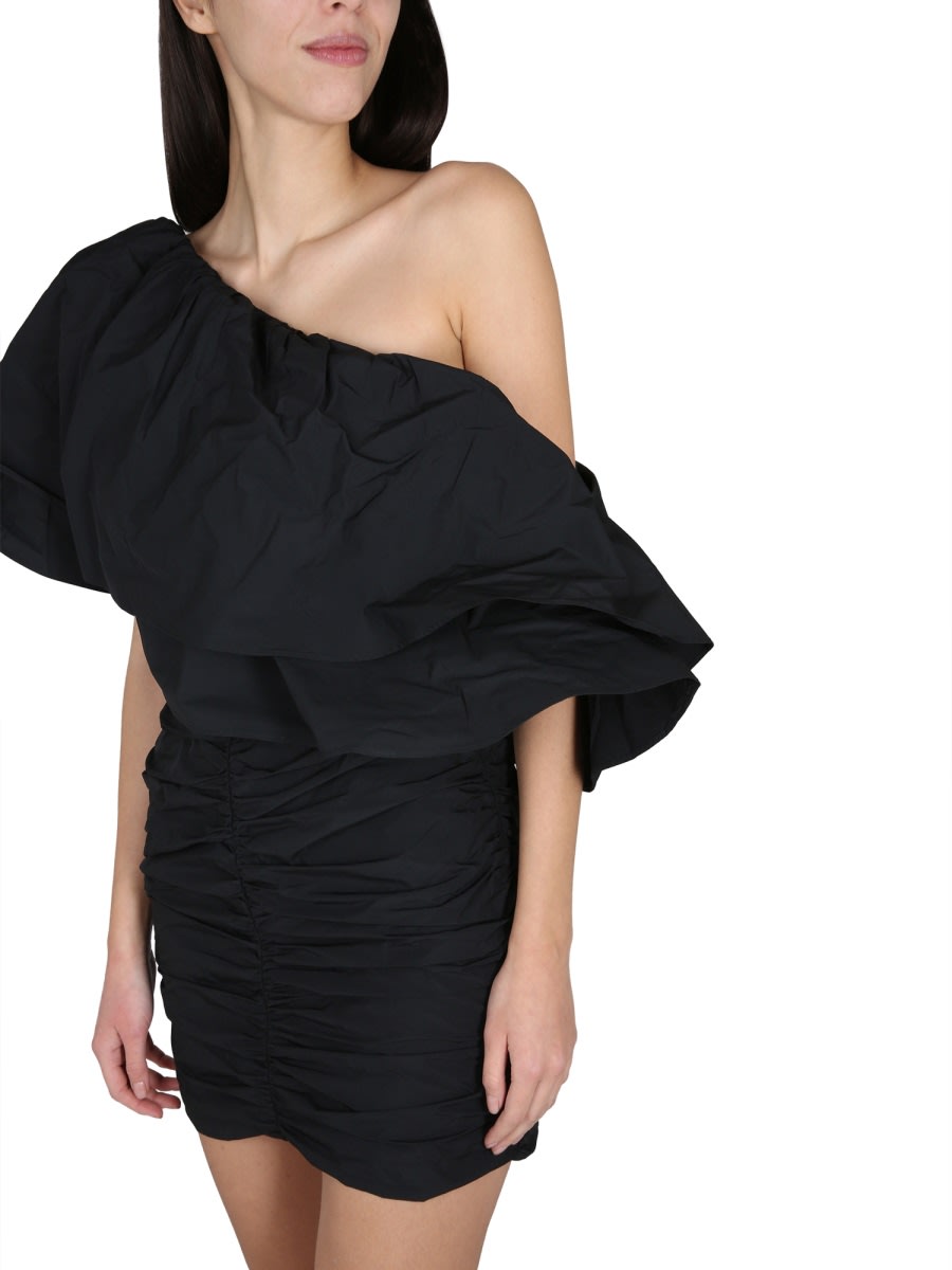 Shop Rotate Birger Christensen One-shoulder Dress In Black
