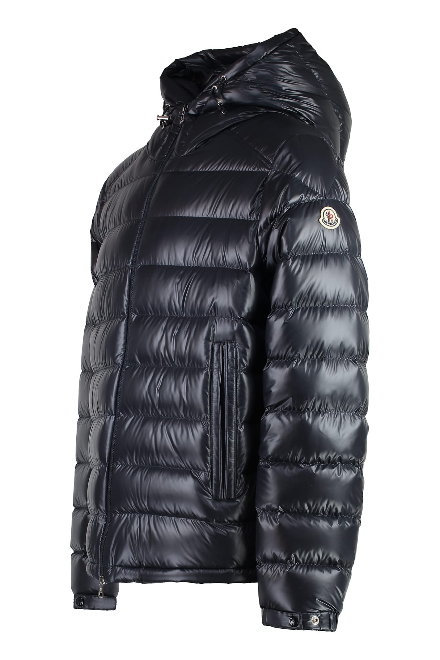 Shop Moncler Besines Hooded Down Jacket In Blue