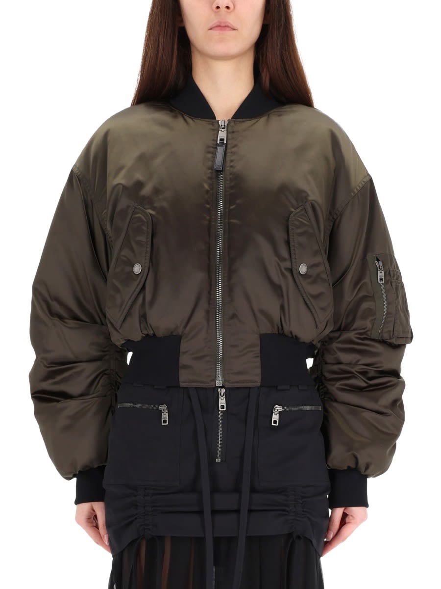 Dolce & Gabbana Nylon Canvas Over Jacket In Brown
