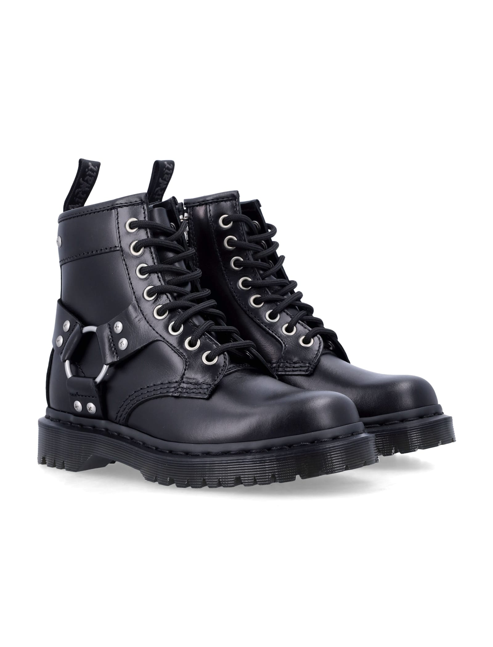 Dr. Martens 1460 Harness Leather Lace-up Boots In Black