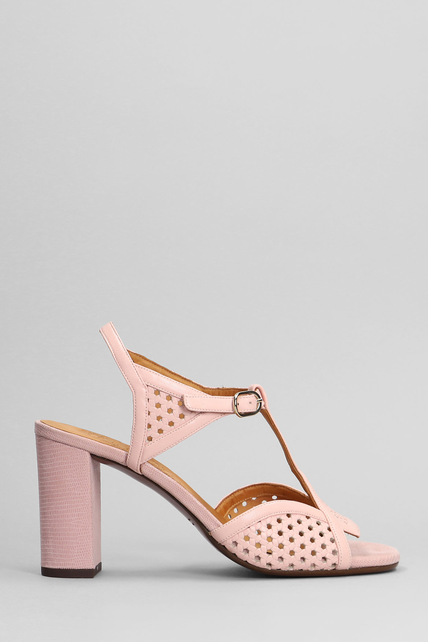 Bessy Sandals In Rose-pink Leather