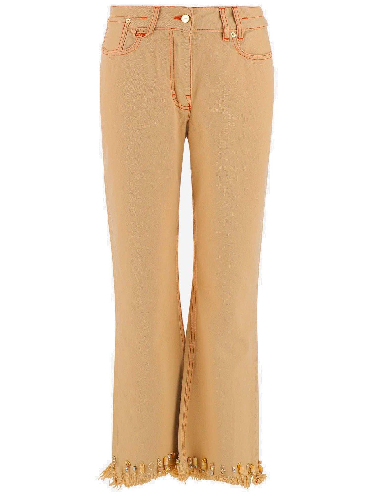 JACQUEMUS DISTRESSED-EFFECT FLARED JEANS