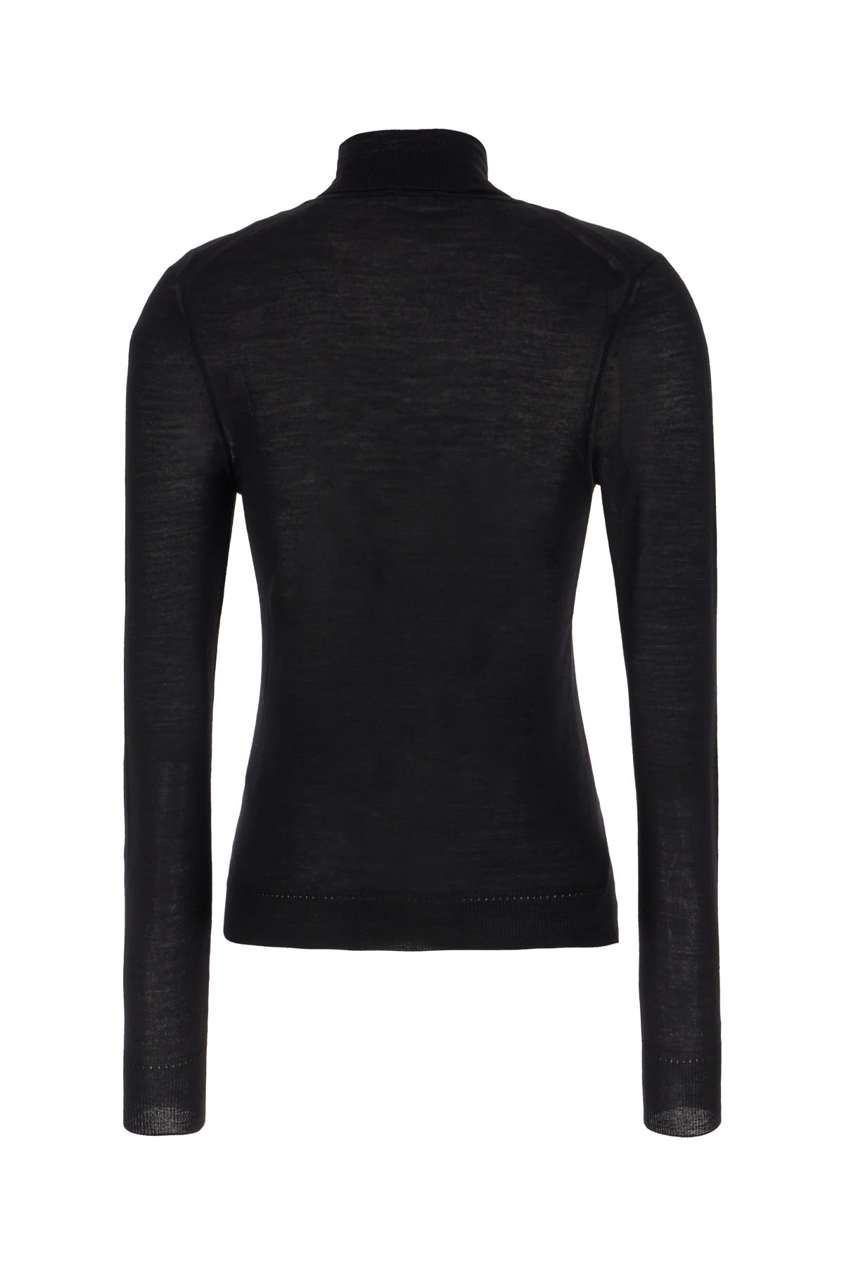 Shop Saint Laurent Black Wool Top In Nero