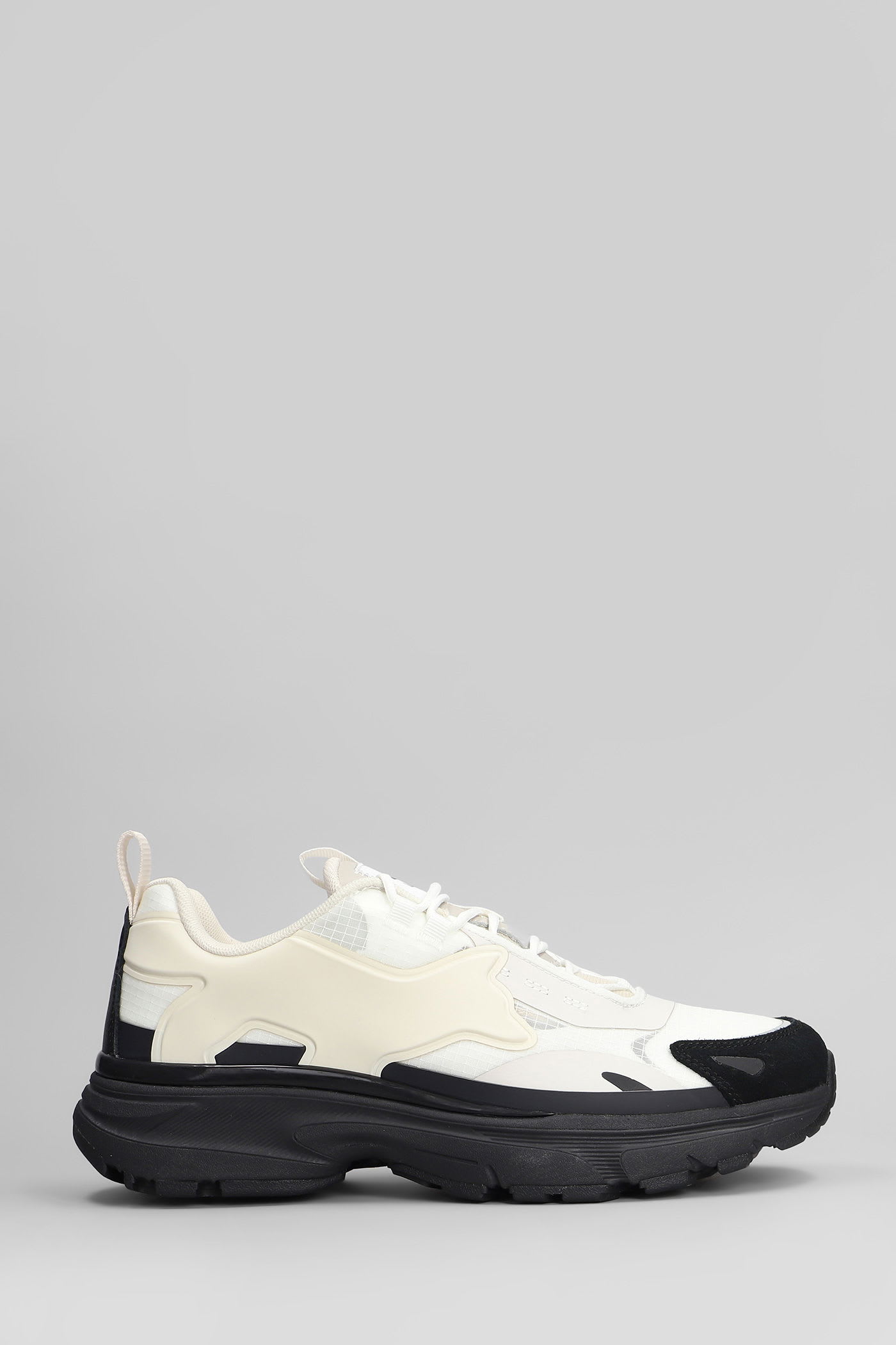 Shop Maison Kitsuné Sora Runners Sneakers In Beige Polyester