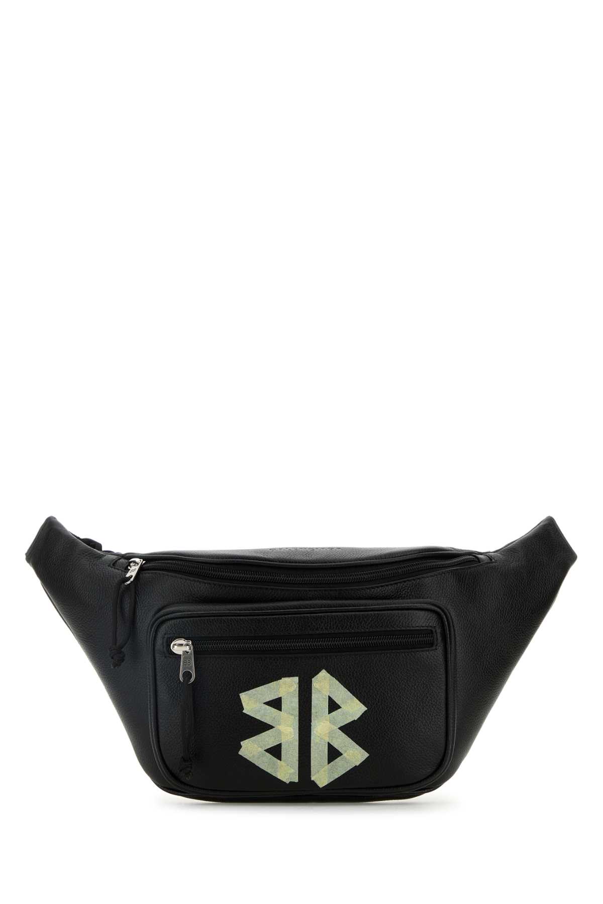 Black Leather Explorer Belt Bag