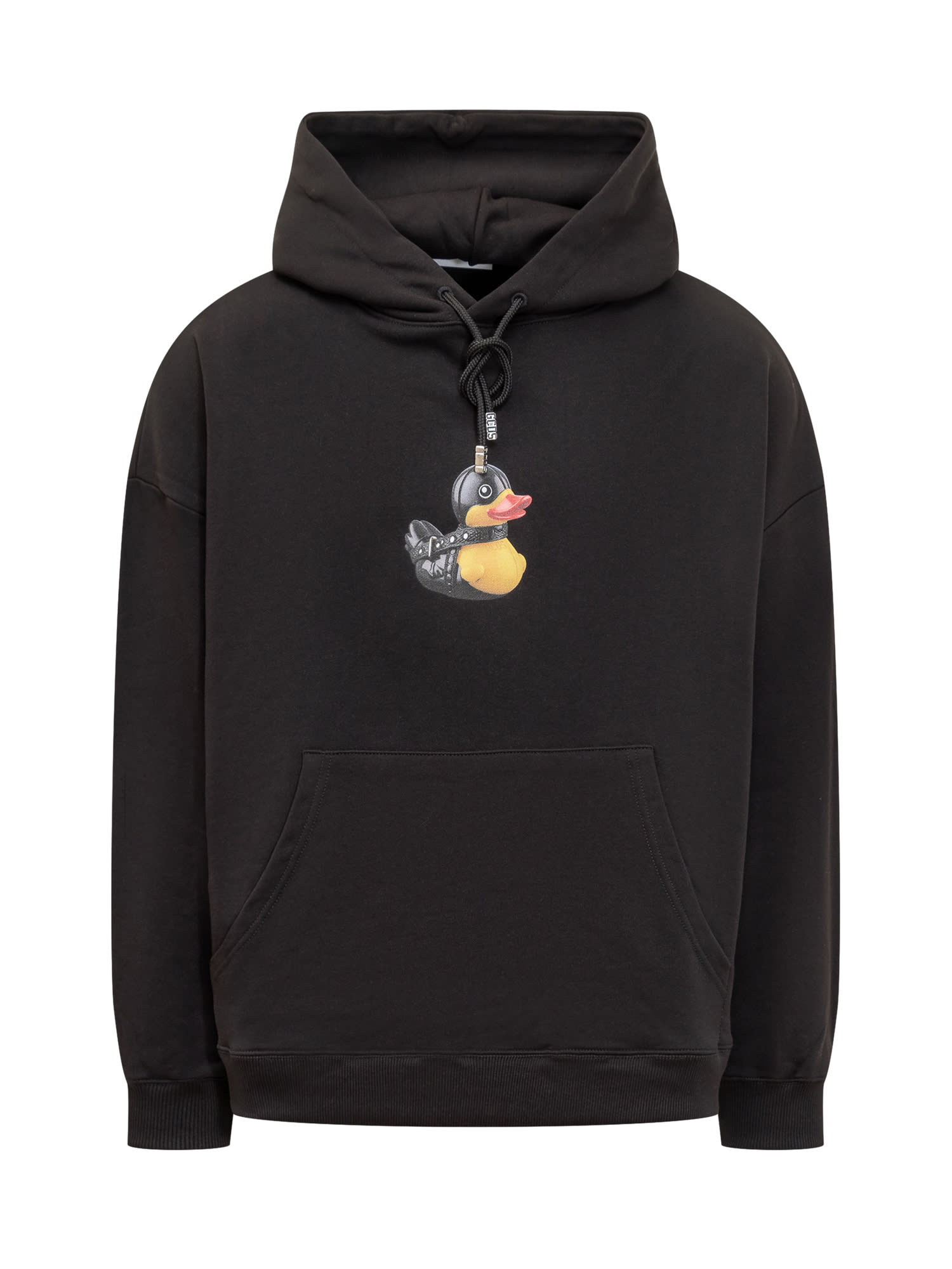 Shop Gcds Duck Hoodie In Black