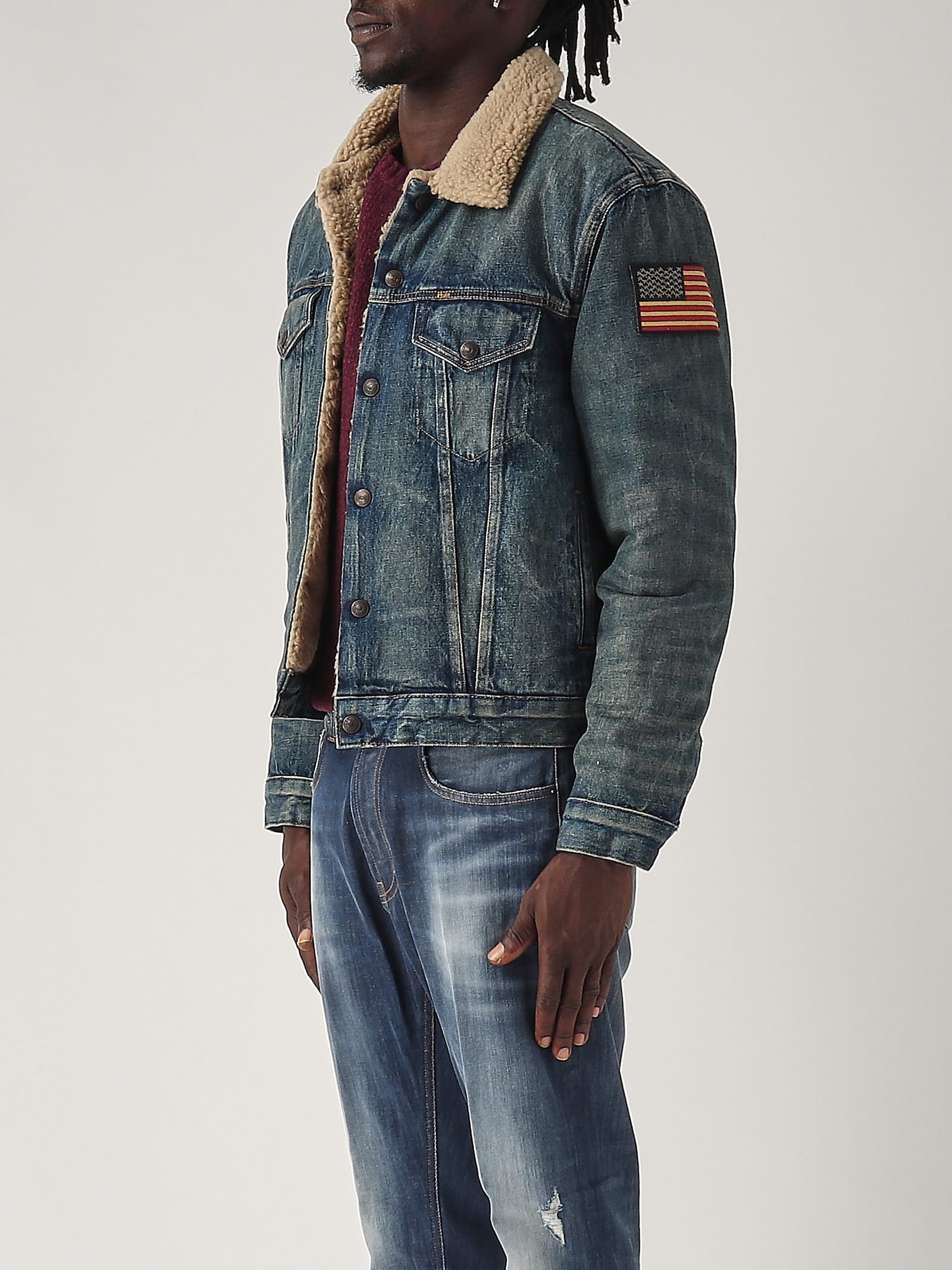 Shop Polo Ralph Lauren Trucker Jacket Jacket In Denim