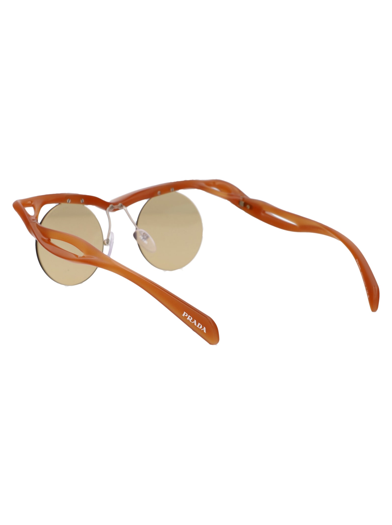 Shop Prada 0pr A24s Sunglasses In 13s80e Opal Cognac