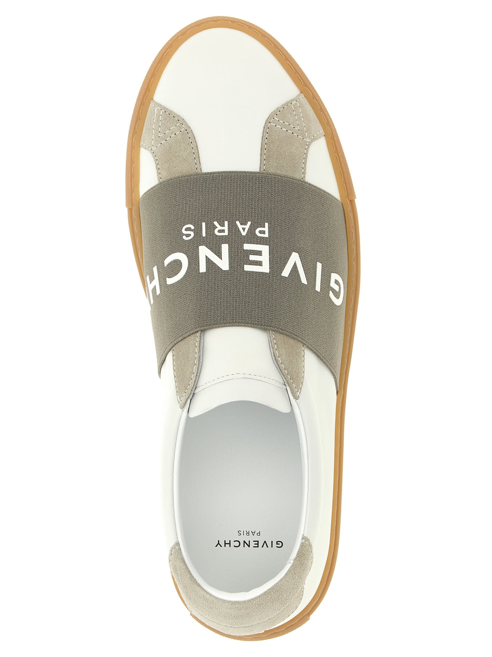 Givenchy Urban Street Sneakers In Leather And Suede With Elastic In Gray