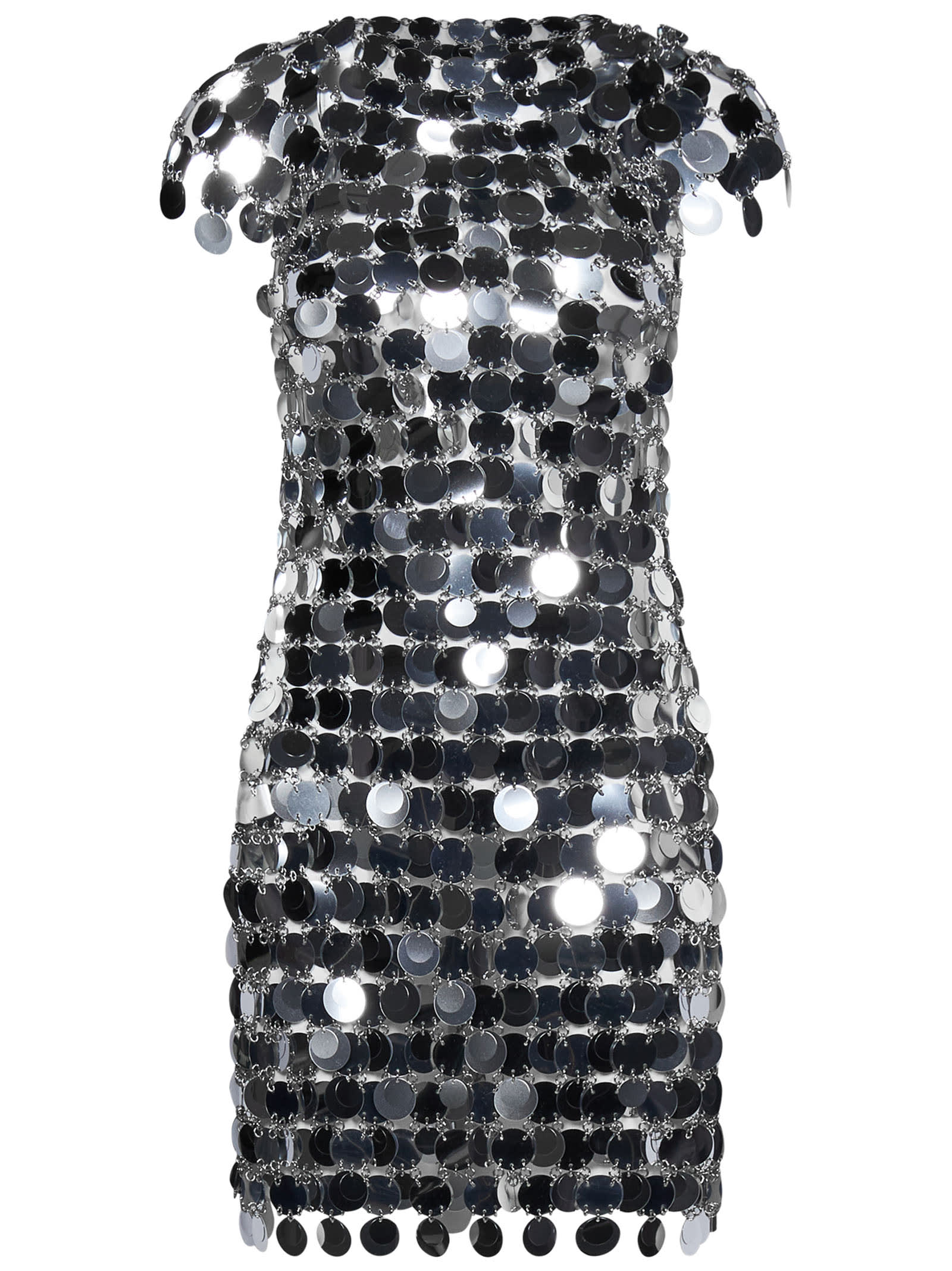 Black Maxi Sequins Mini Dress