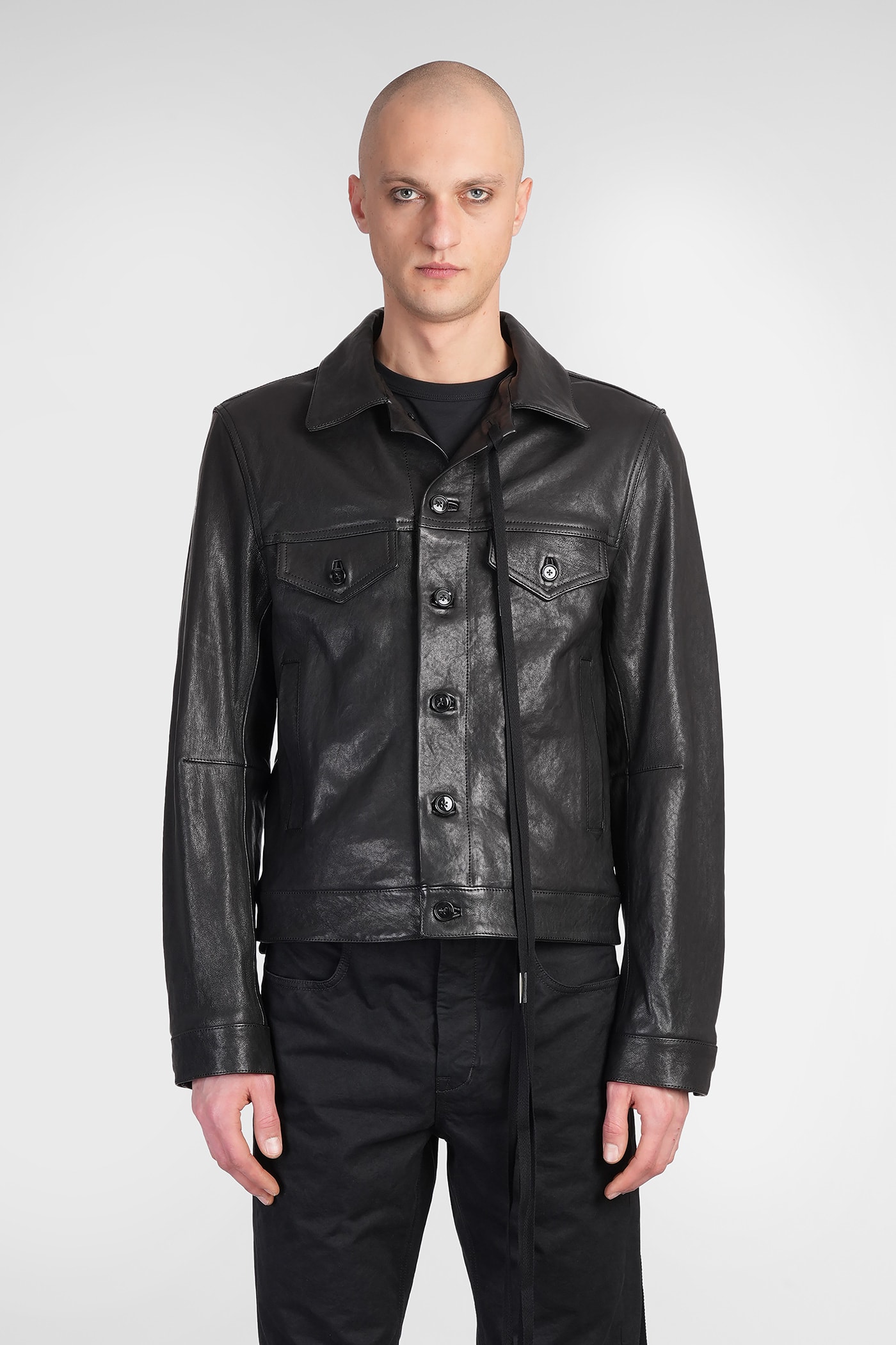 Ebbe Leather Jacket In Black Leather