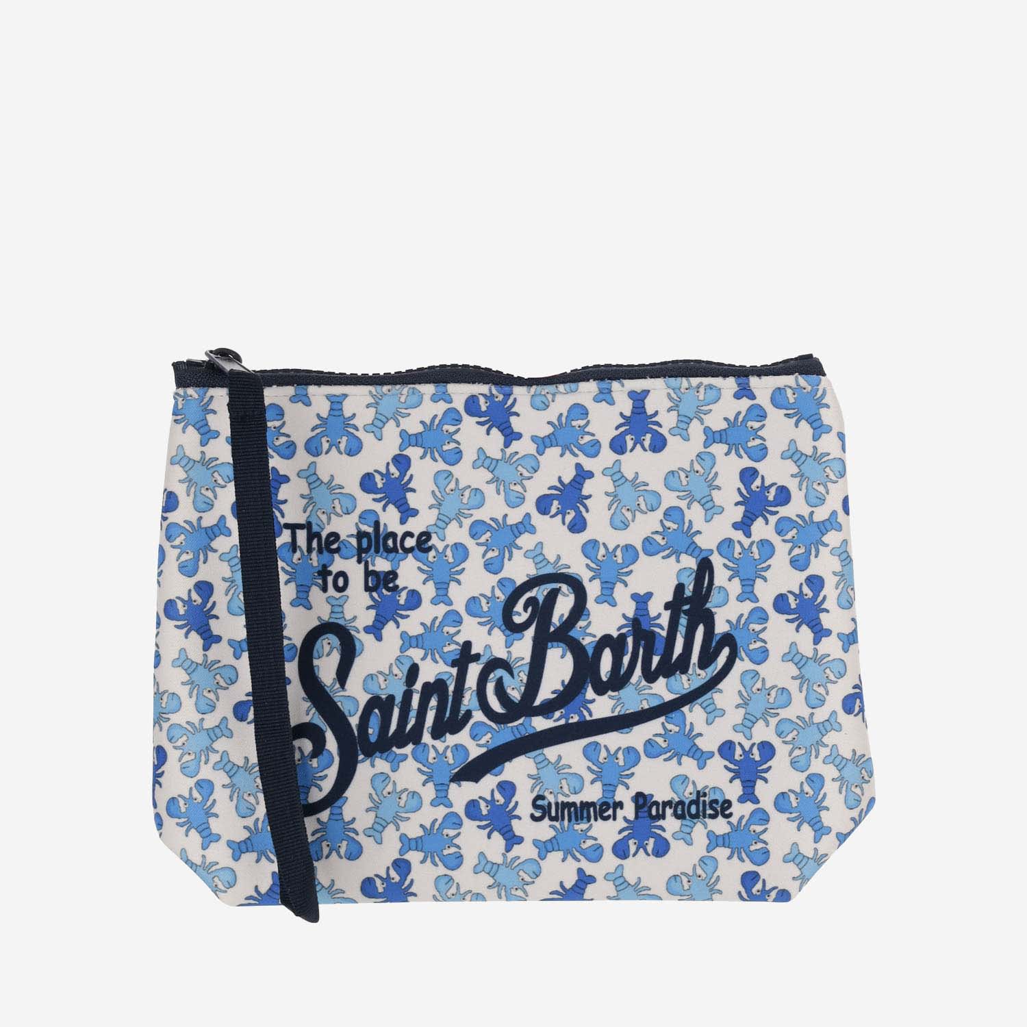 Shop Mc2 Saint Barth Scuba Clutch Bag With Graphic Print In Fantasia