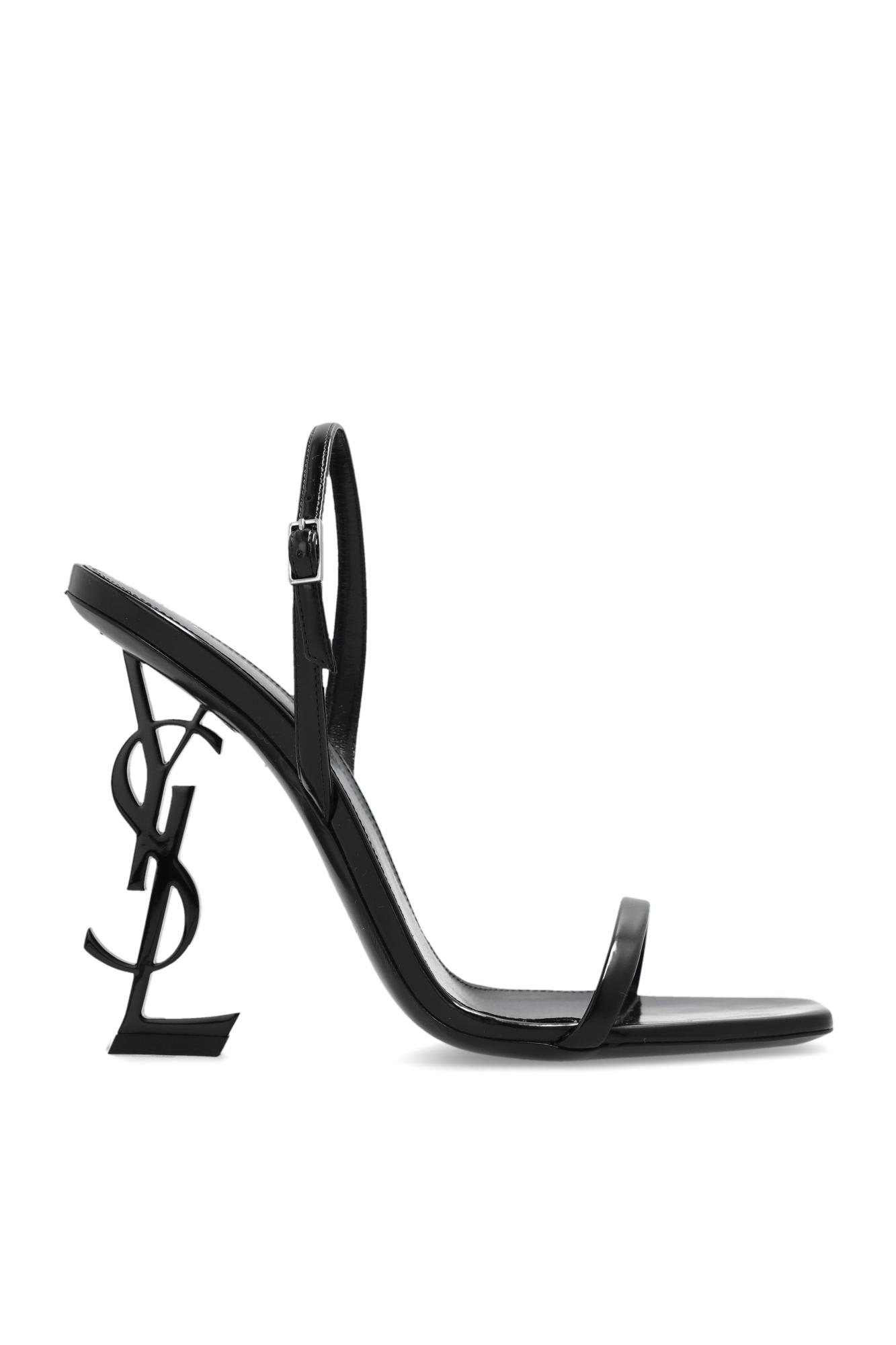 Shop Saint Laurent Opyum Heeled Sandals In Black