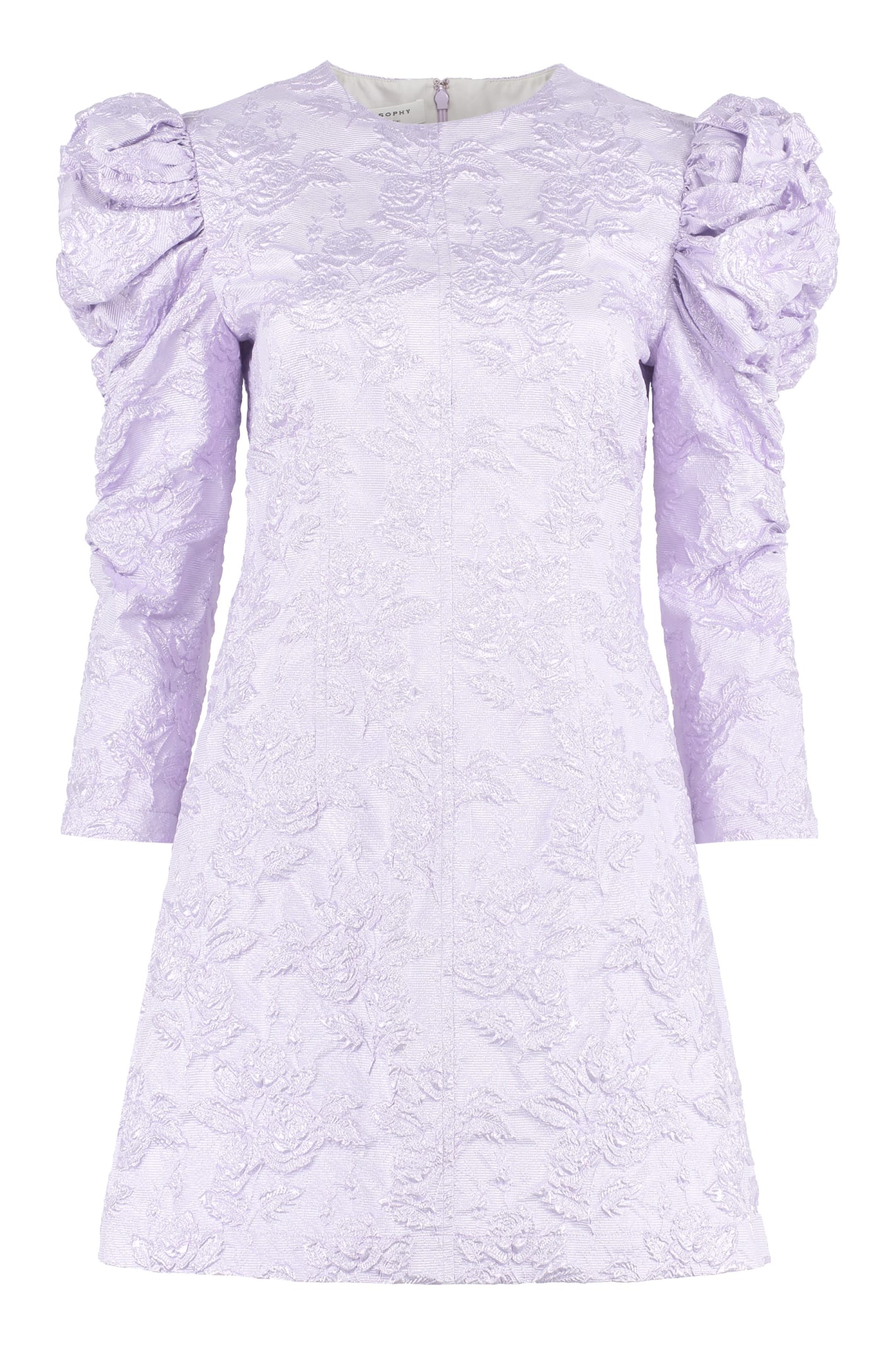 Shop Philosophy Di Lorenzo Serafini Floral Motif Mini Dress In Lilac