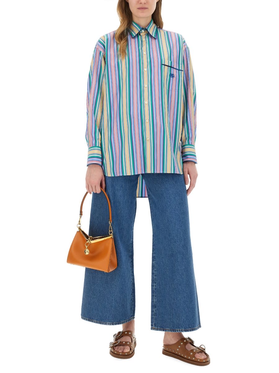 Etro Multi-coloured Striped Cotton Shirt Women