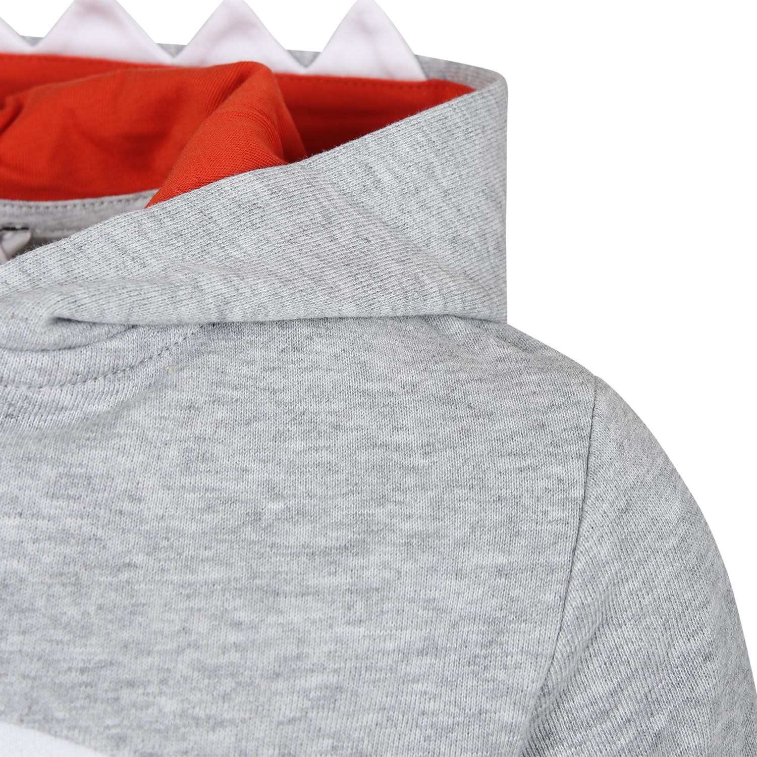 Shop Stella Mccartney Gray Sweatshirt For Boys With Print In Grey