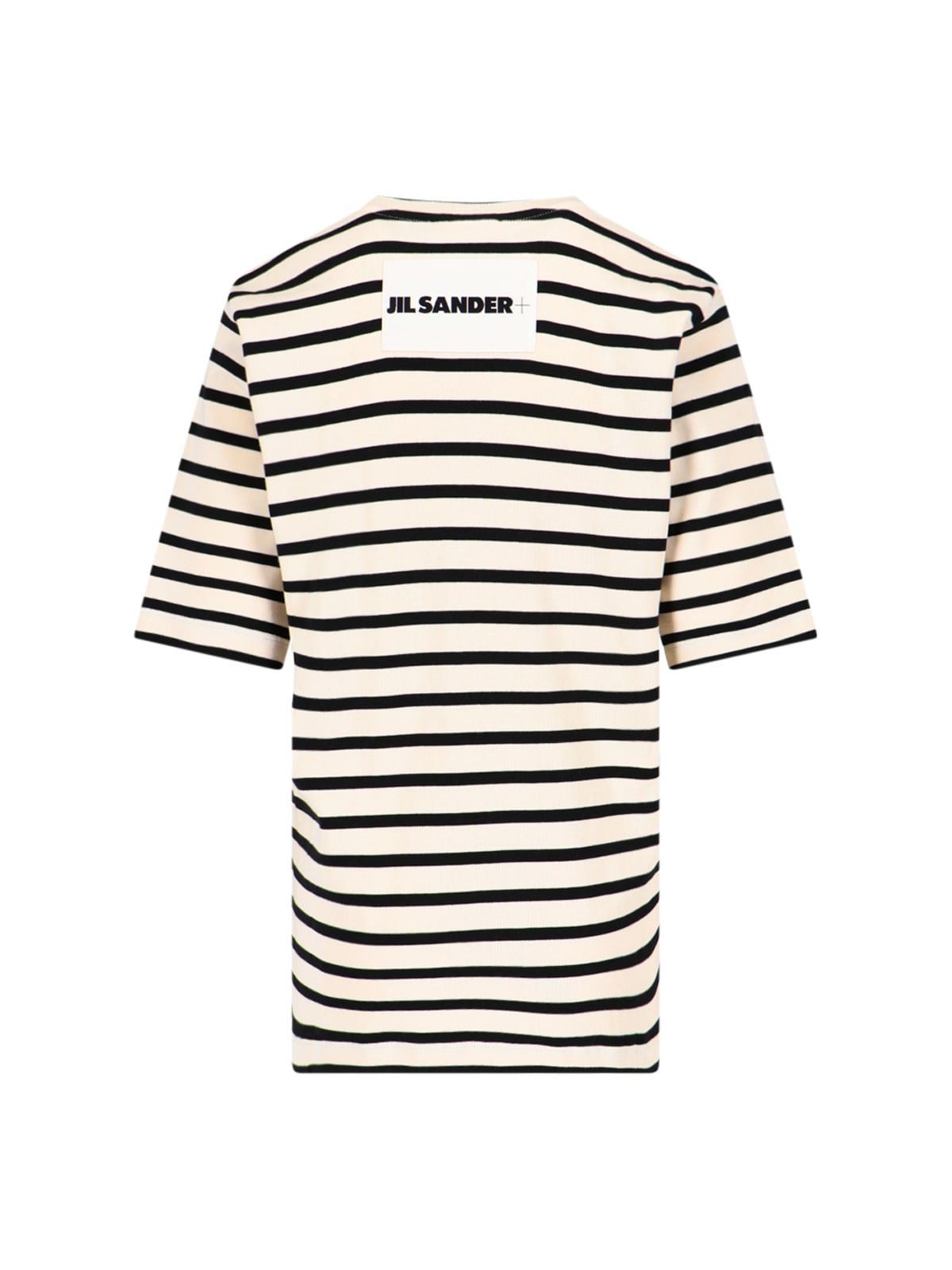 Shop Jil Sander Striped T-shirt In Beige