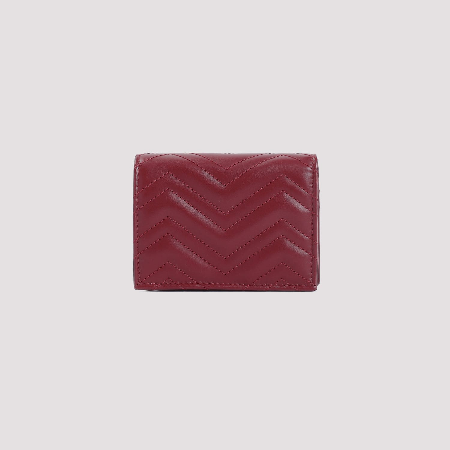 Shop Gucci Gg Marmont 2.0 Credit Card Case In Rosso Ancora