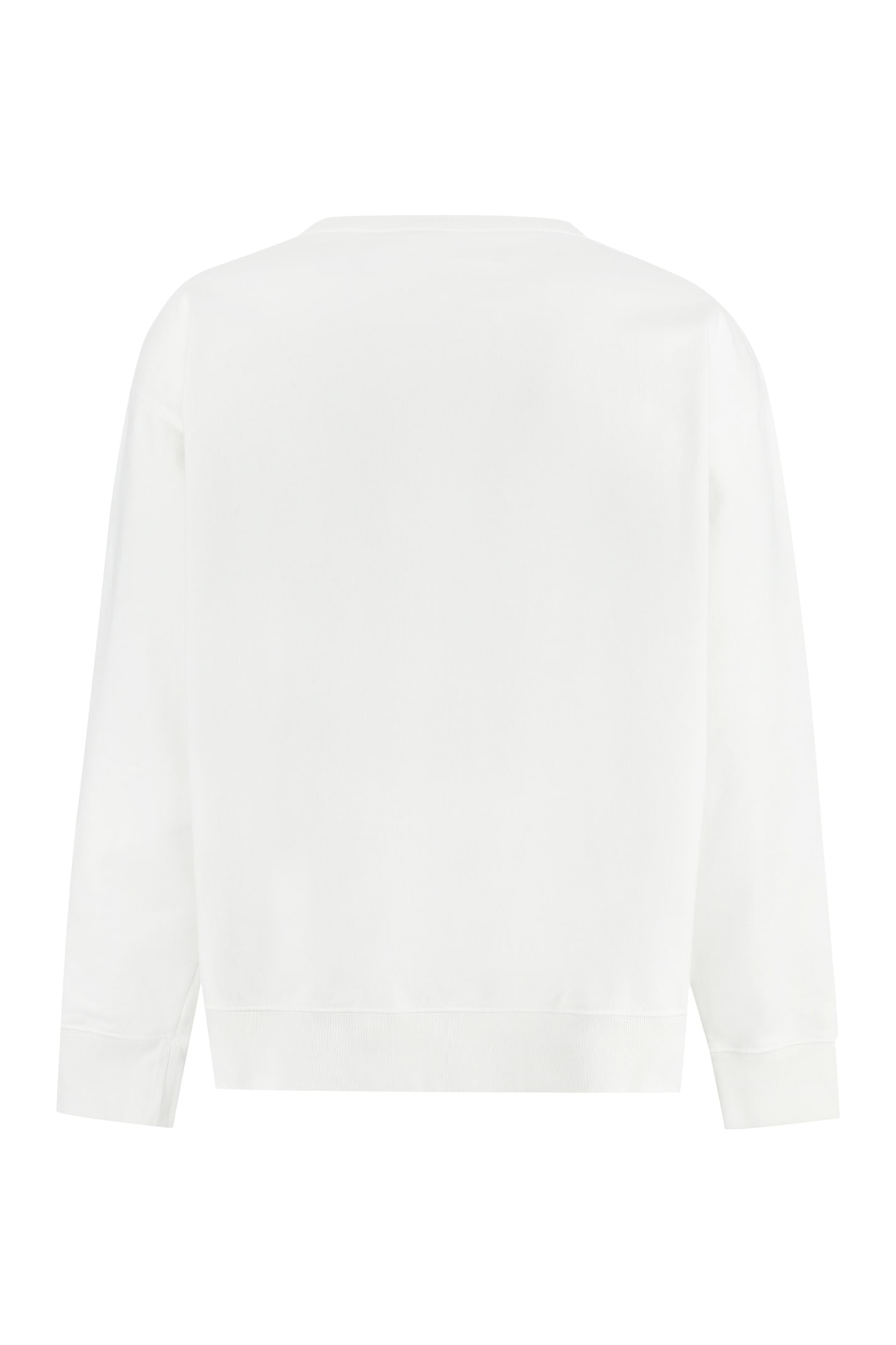 Shop Maison Margiela Cotton Crew-neck Sweatshirt In White