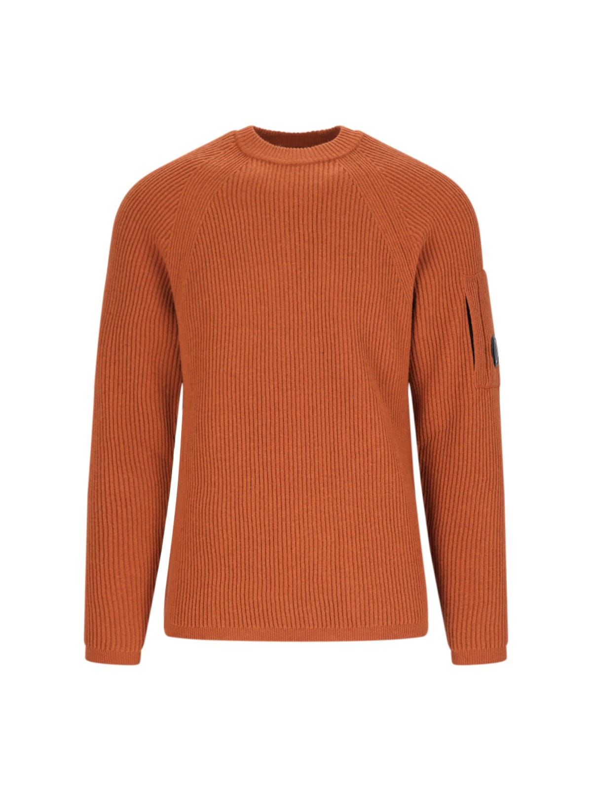 Shop C.p. Company Lens Detail Sweater In Orange