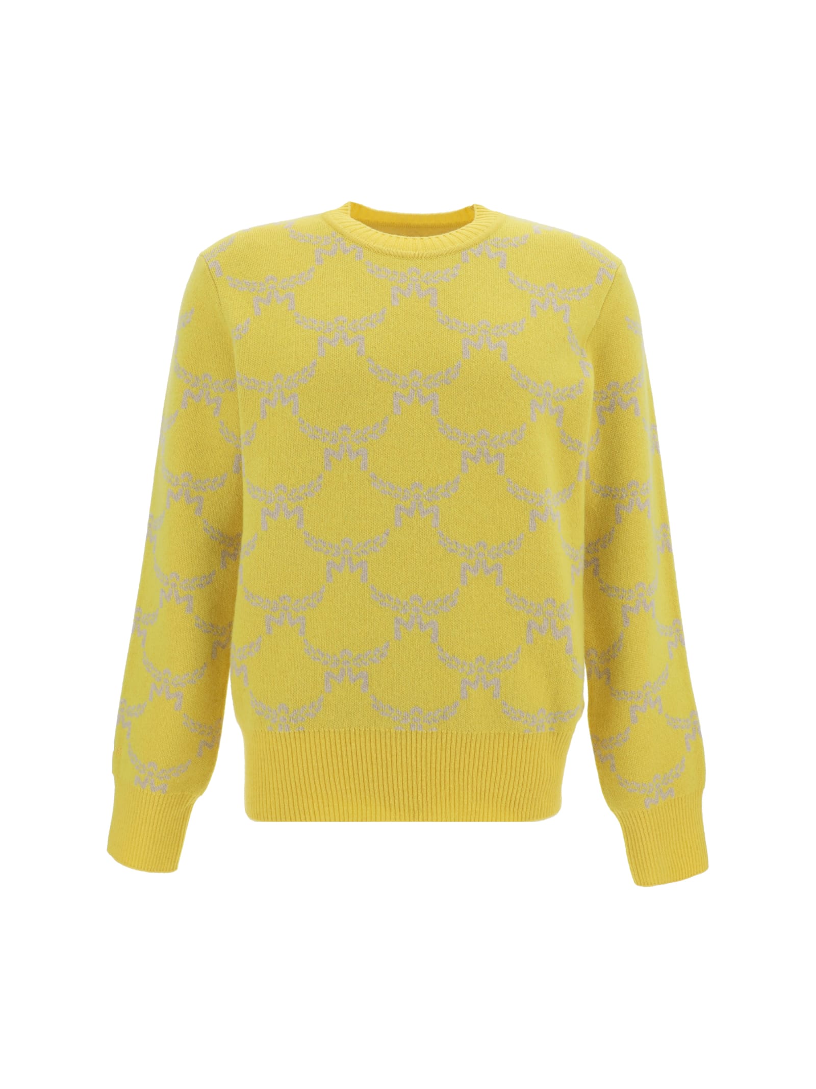 Shop Mcm Sweater In Lemon Gold