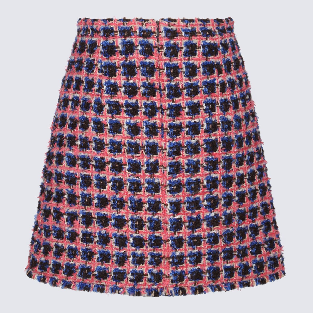 Shop Etro Pink Wool And Mohair Blend Boucle Mini Skirt