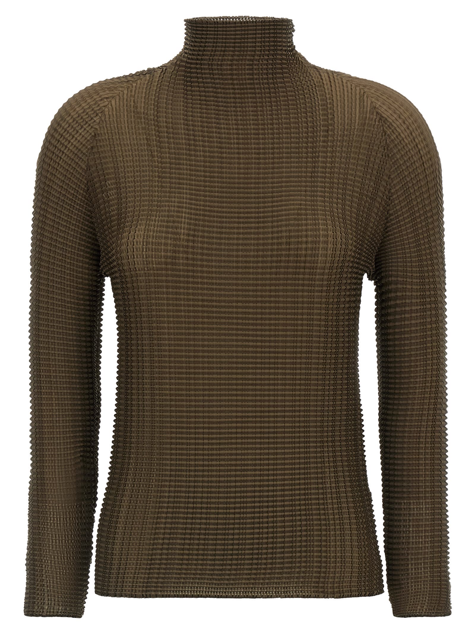 Issey Miyake Wooly Pleats-58 Shirt And Blouse Green In Green