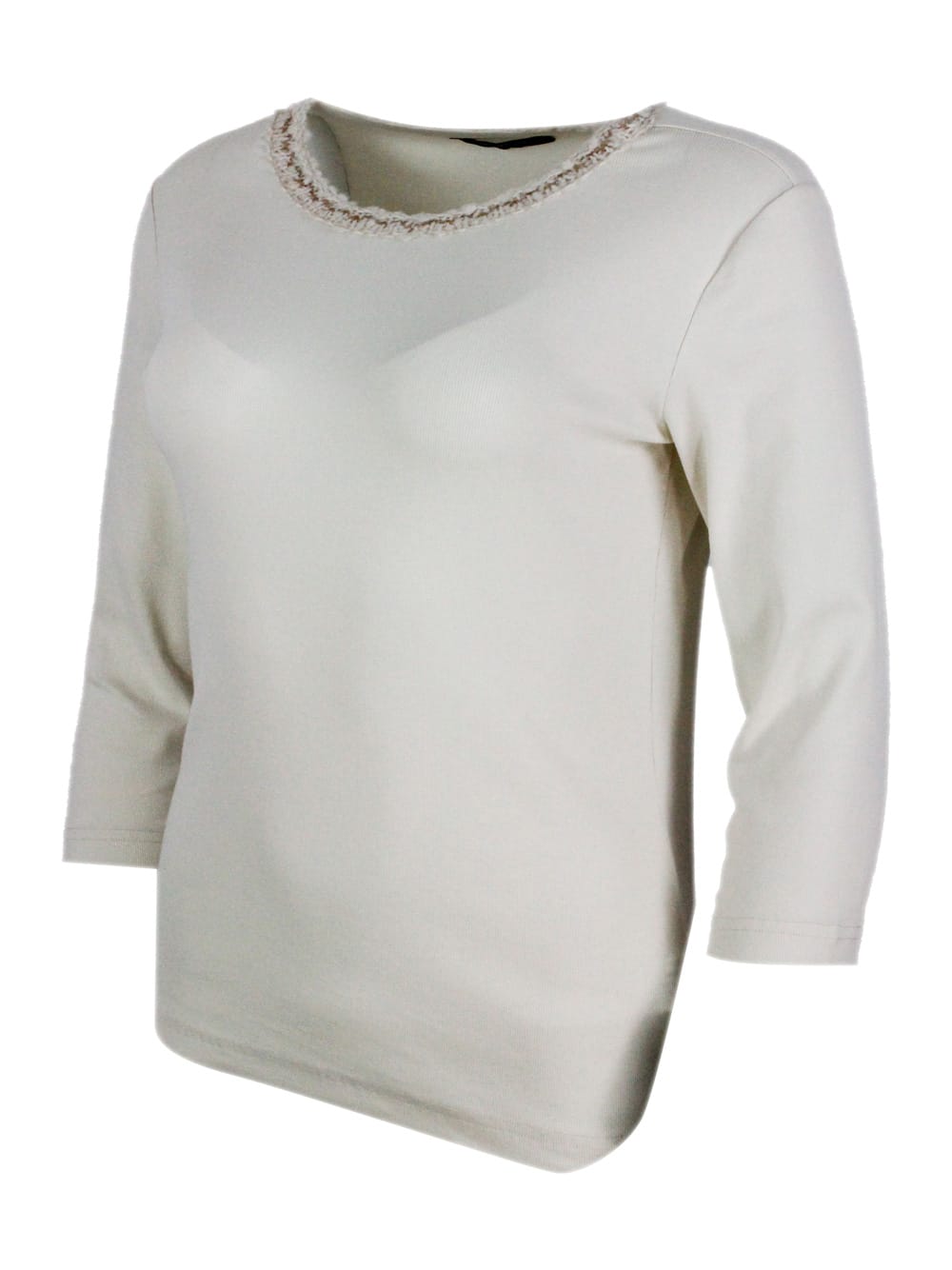 Fabiana Filippi Long-sleeved T-shirt In White