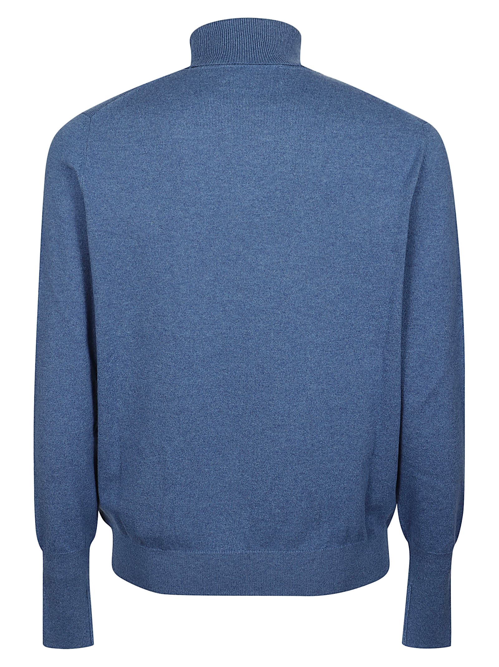 Shop Ballantyne Plain Turtle Neck Sweater In Soft Denim